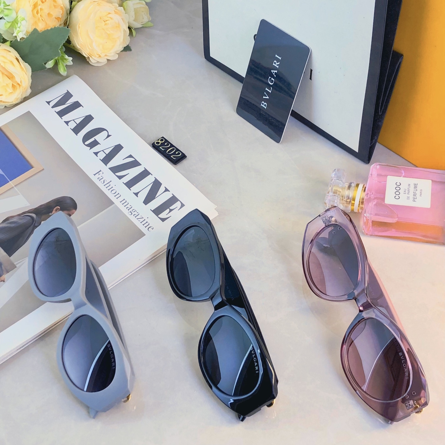 。。BVLGAR*2026新款高级感椭圆太阳镜女时尚欧美个性墨镜