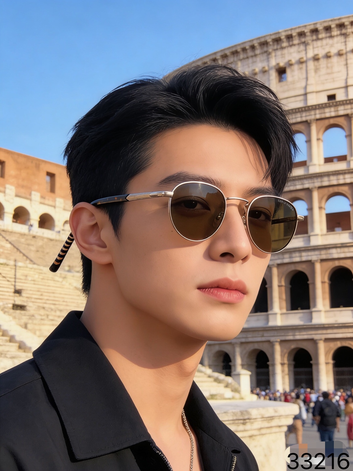 。。Louis vuitto*2026新款茶灰圆小框渐变色轻奢高级感太阳镜女潮流墨镜男