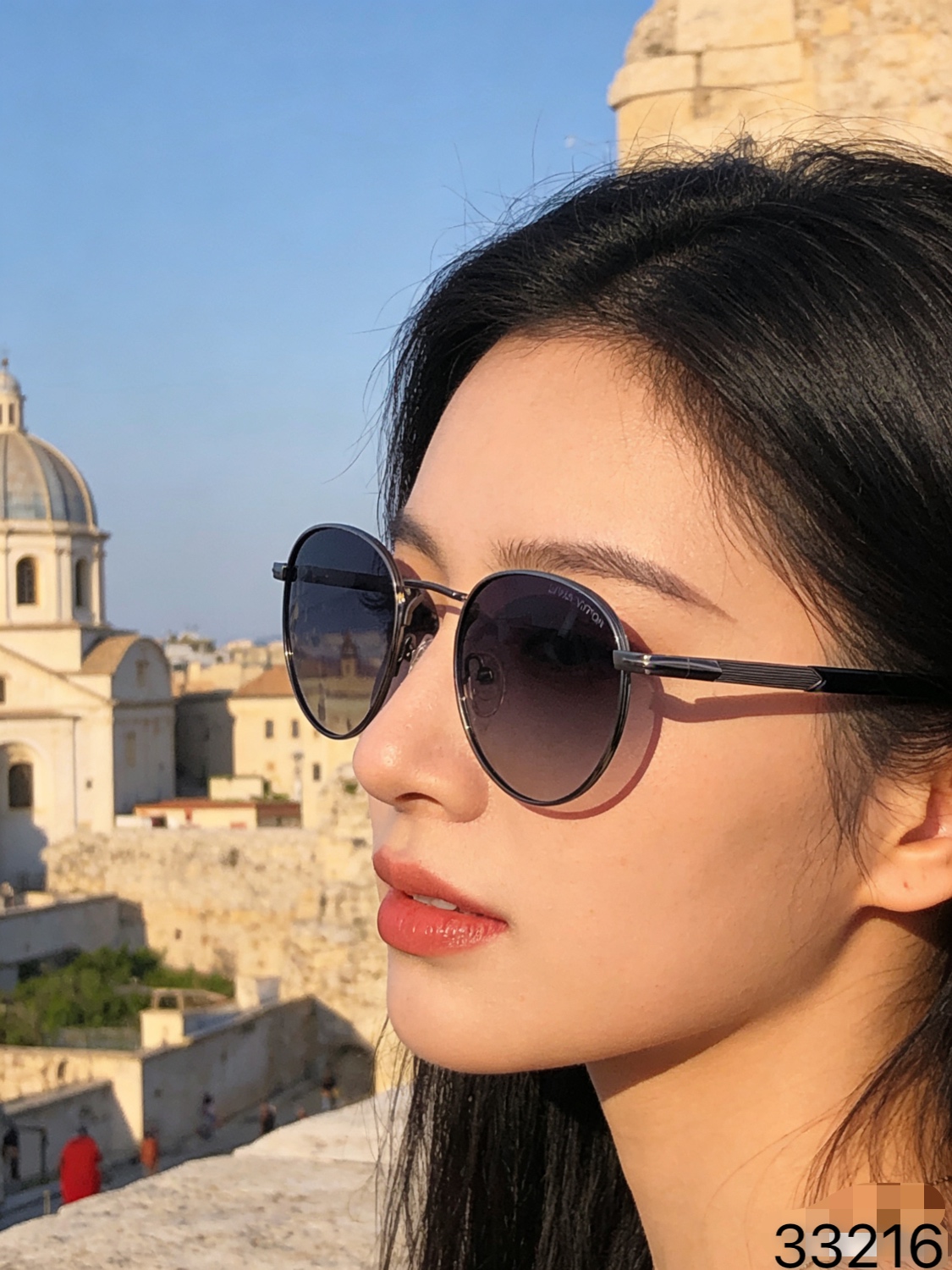 。。Louis vuitto*2026新款茶灰圆小框渐变色轻奢高级感太阳镜女潮流墨镜男