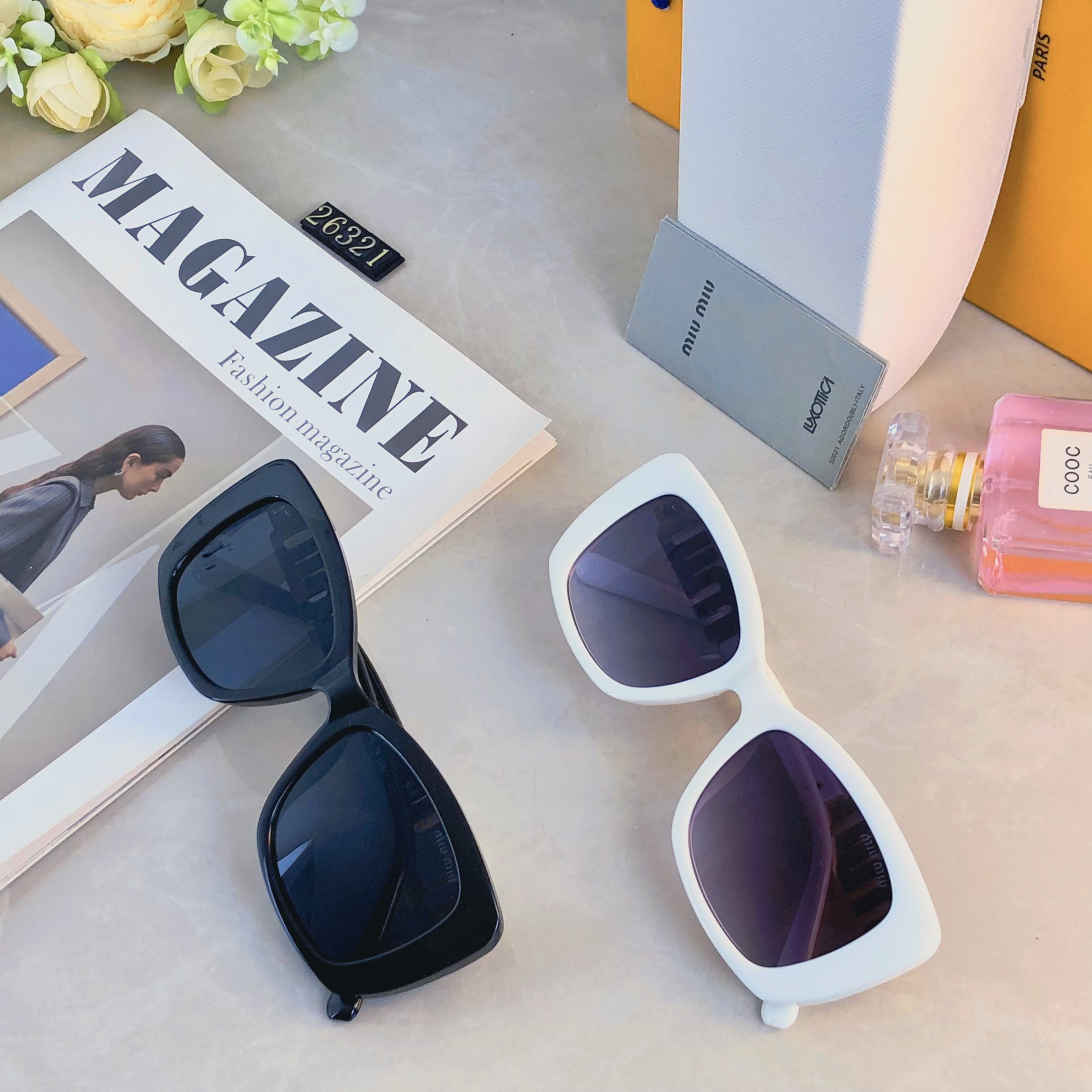 。。miumi*高级感时尚辣妹太阳眼镜女2026新款个性凹造型街拍防晒墨镜