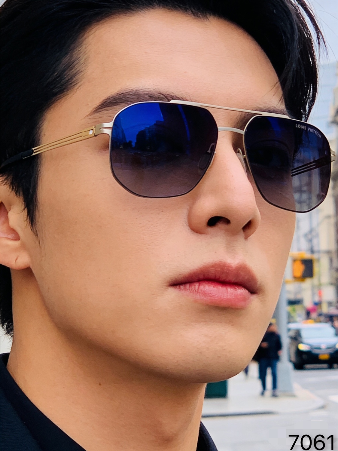 。。Louis vuitto*不锈钢双梁无螺丝男士偏光太阳镜超轻高级感太阳眼镜遮阳大框墨镜