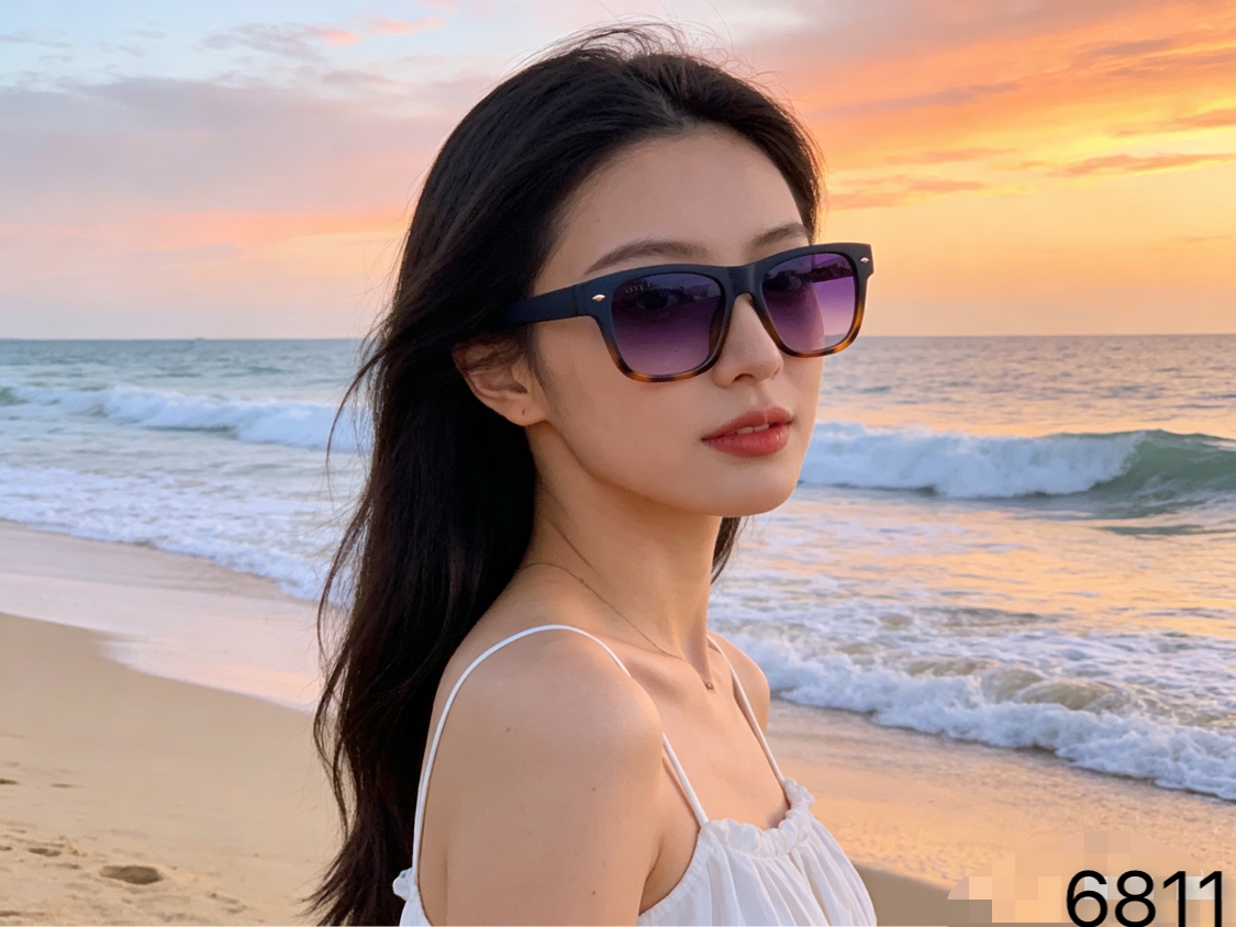 。。Gucc*新款时尚百搭个性潮流街拍太阳眼镜 ins经典复古米钉方形防晒墨镜