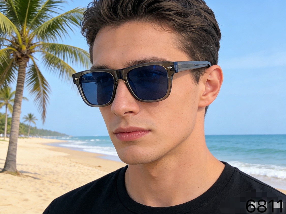 。。Gucc*新款时尚百搭个性潮流街拍太阳眼镜 ins经典复古米钉方形防晒墨镜