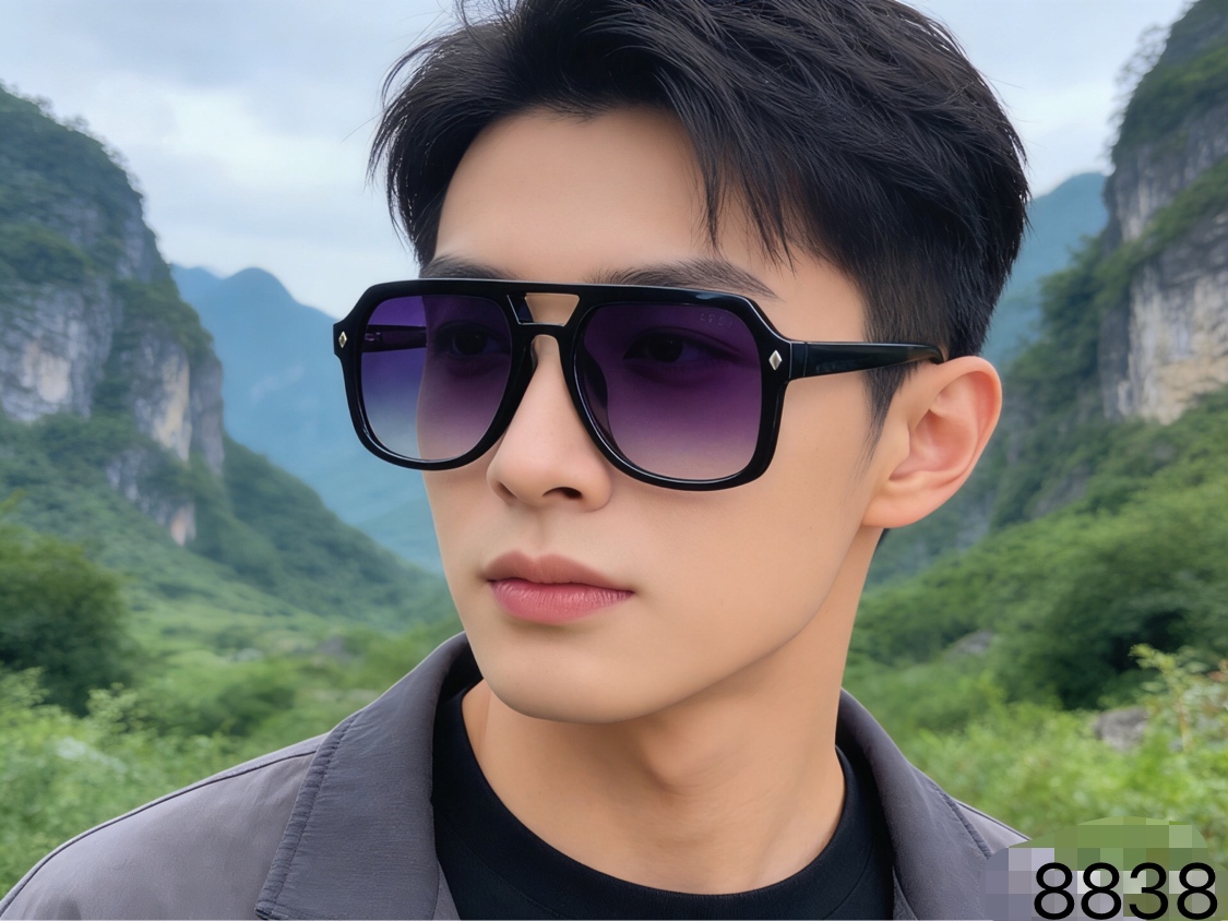 。。Gucc*2026新款双梁豹纹太阳眼镜欧美ins风街拍墨镜防紫外线