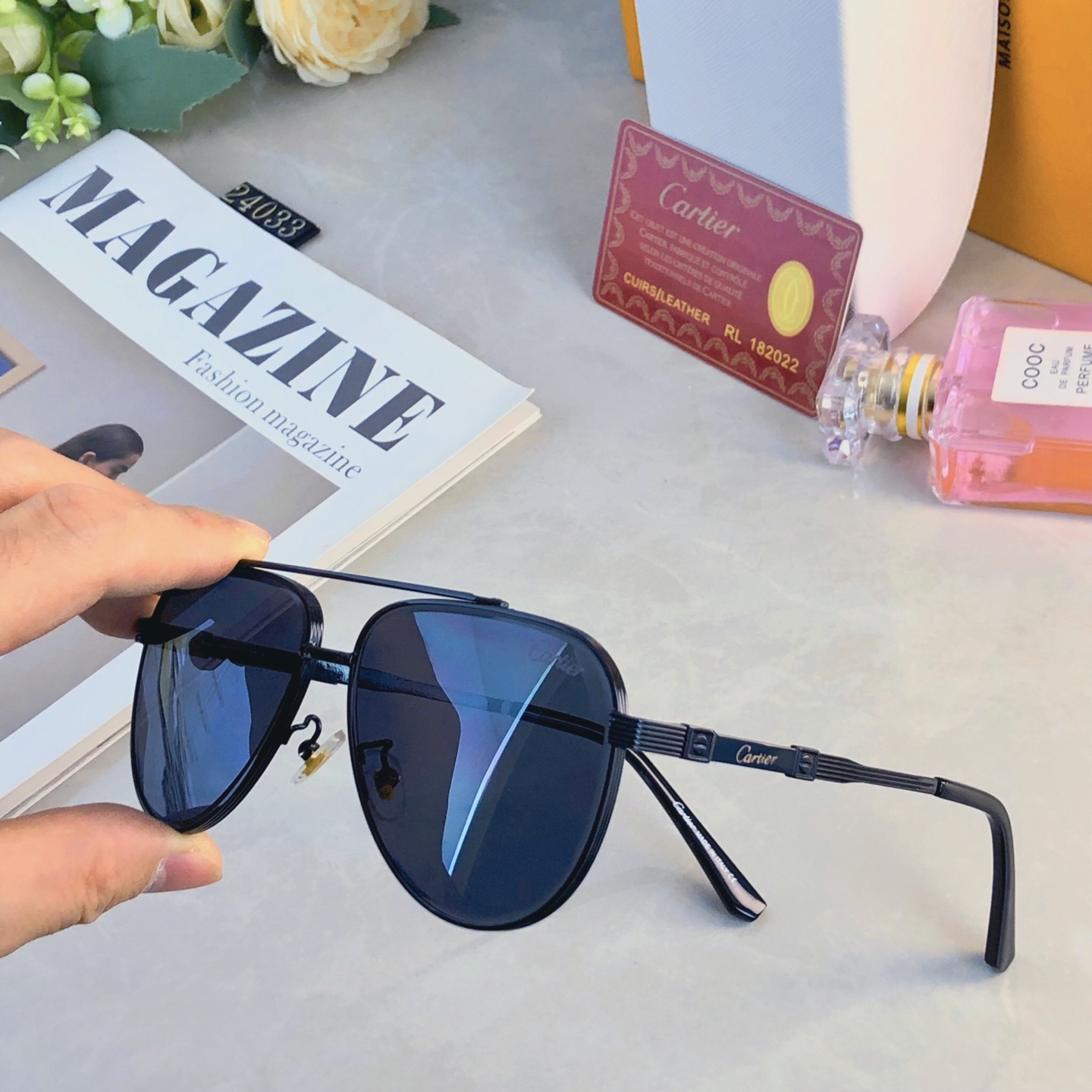 。。Cartie*高颜值美式帅气男士墨镜UV400防紫外线金属双梁太阳眼镜男款防晒