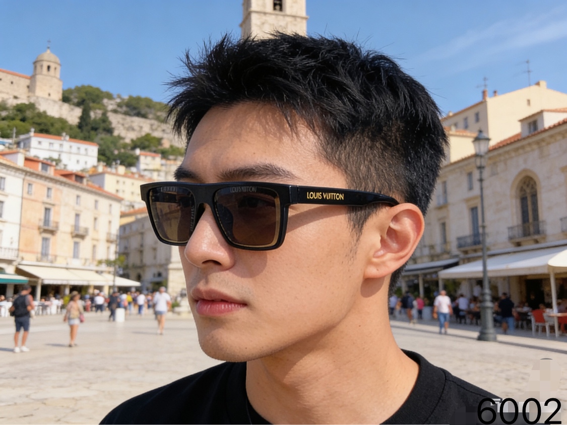 。。Louis vuitto*时尚方形太阳镜度假聚会潮流百搭男女眼镜防晒墨镜