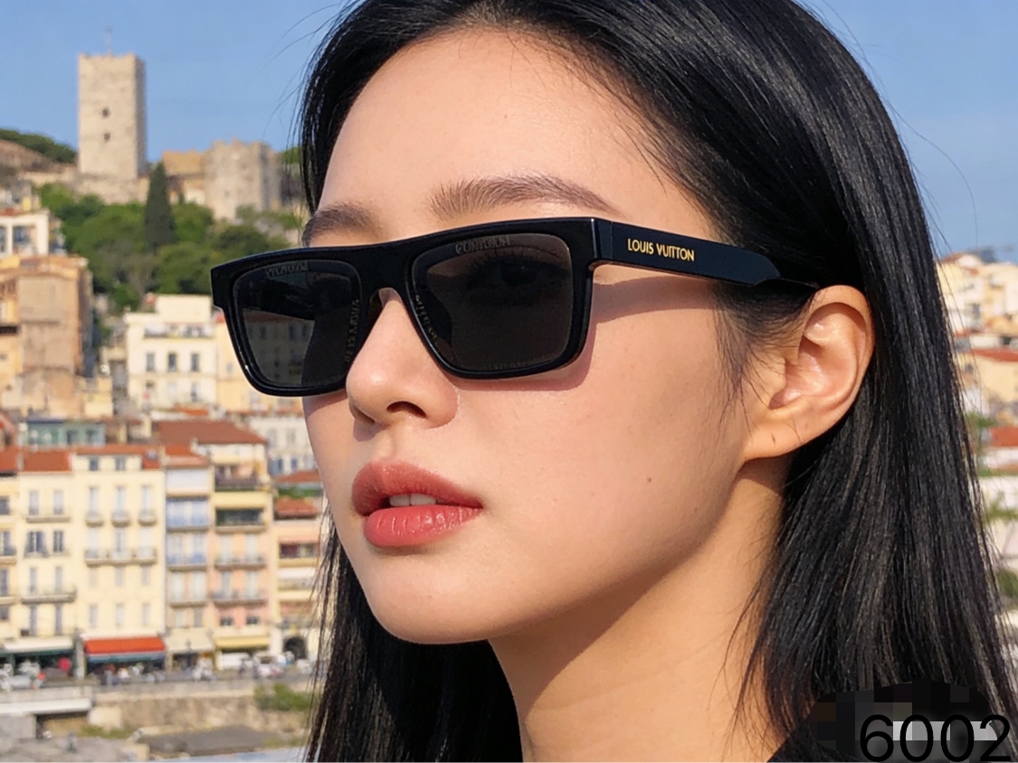 。。Louis vuitto*时尚方形太阳镜度假聚会潮流百搭男女眼镜防晒墨镜