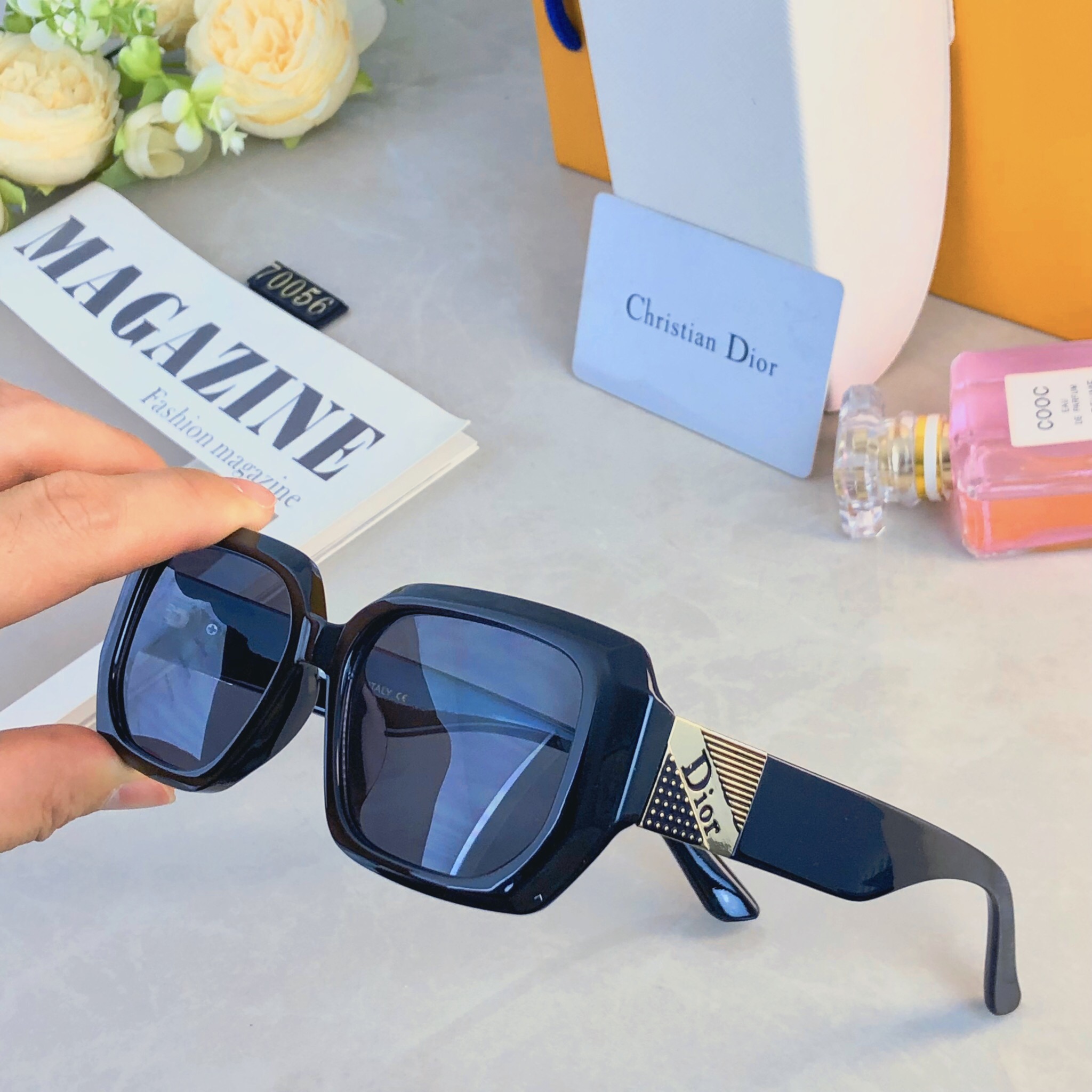 。。Dio*时尚太阳眼镜墨镜遮阳镜显瘦大脸开车防紫外线墨镜ins风