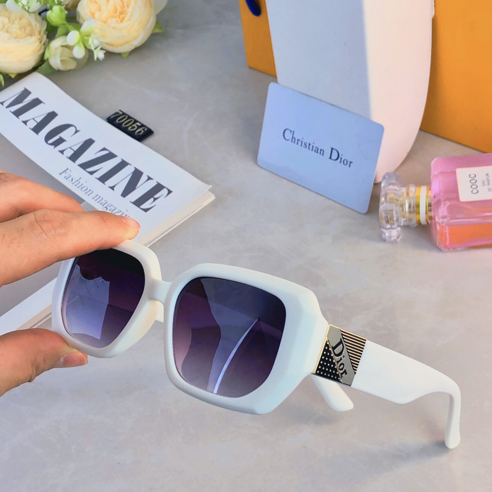 。。Dio*时尚太阳眼镜墨镜遮阳镜显瘦大脸开车防紫外线墨镜ins风