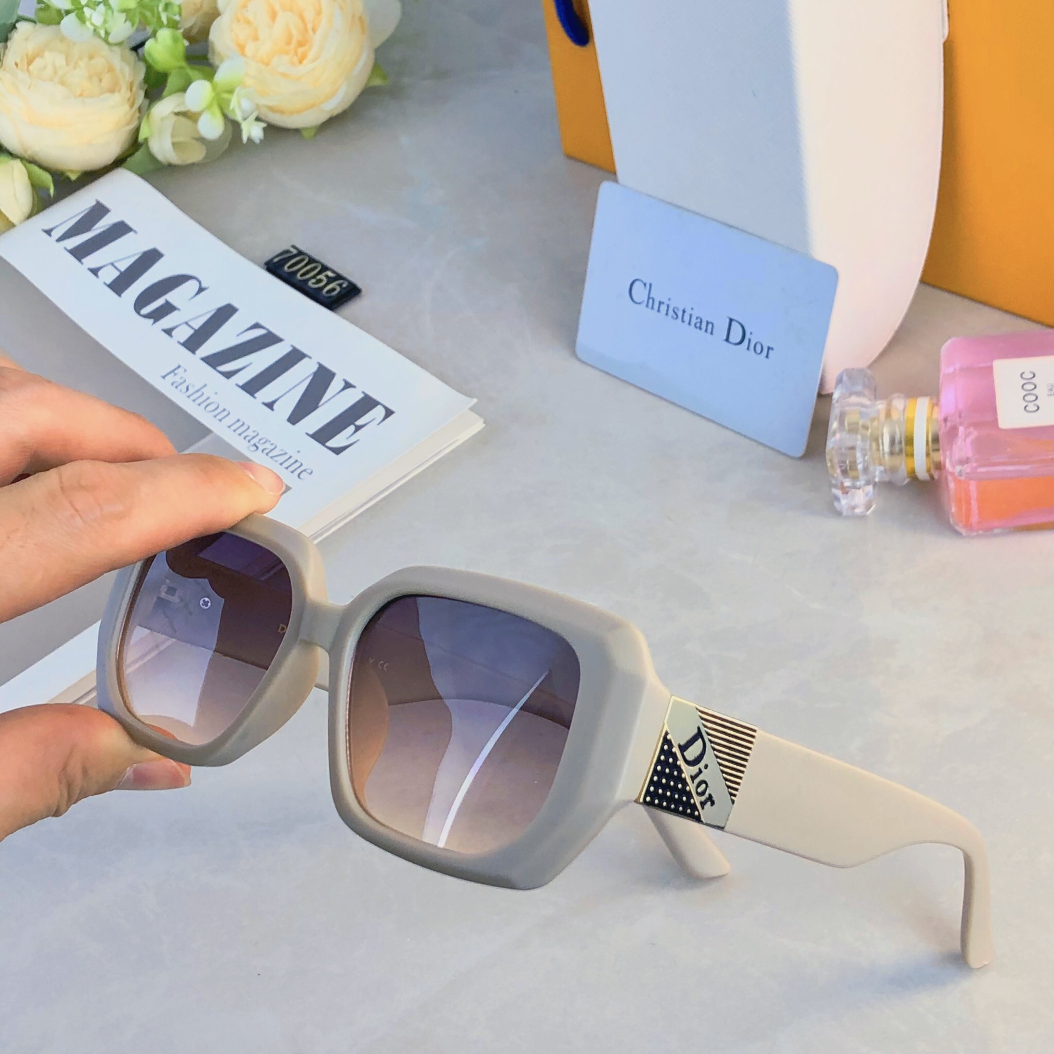 。。Dio*时尚太阳眼镜墨镜遮阳镜显瘦大脸开车防紫外线墨镜ins风