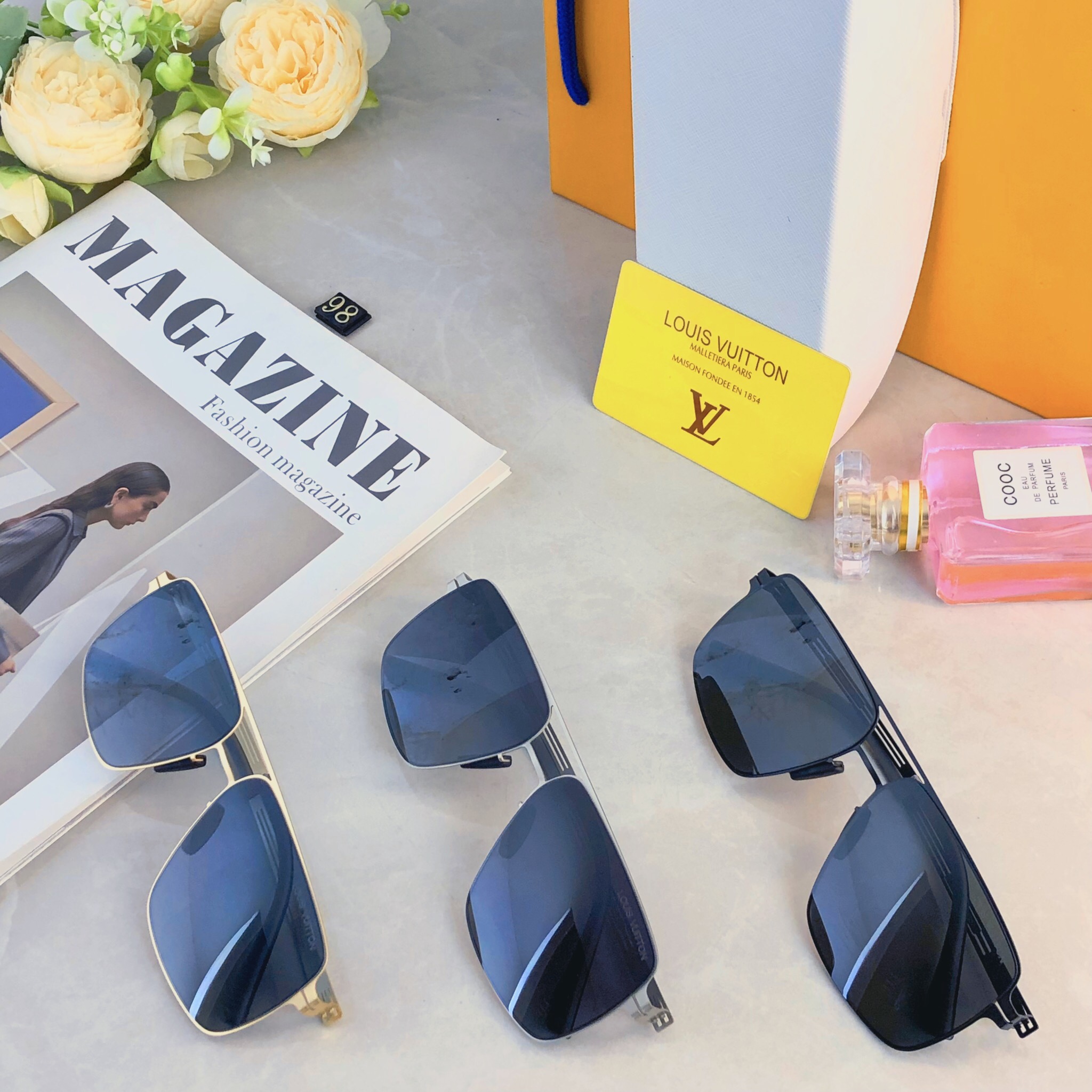 。。Louis vuitto*高清尼龙偏光太阳镜男款高级感驾驶开车专用防晒强光紫外线墨镜