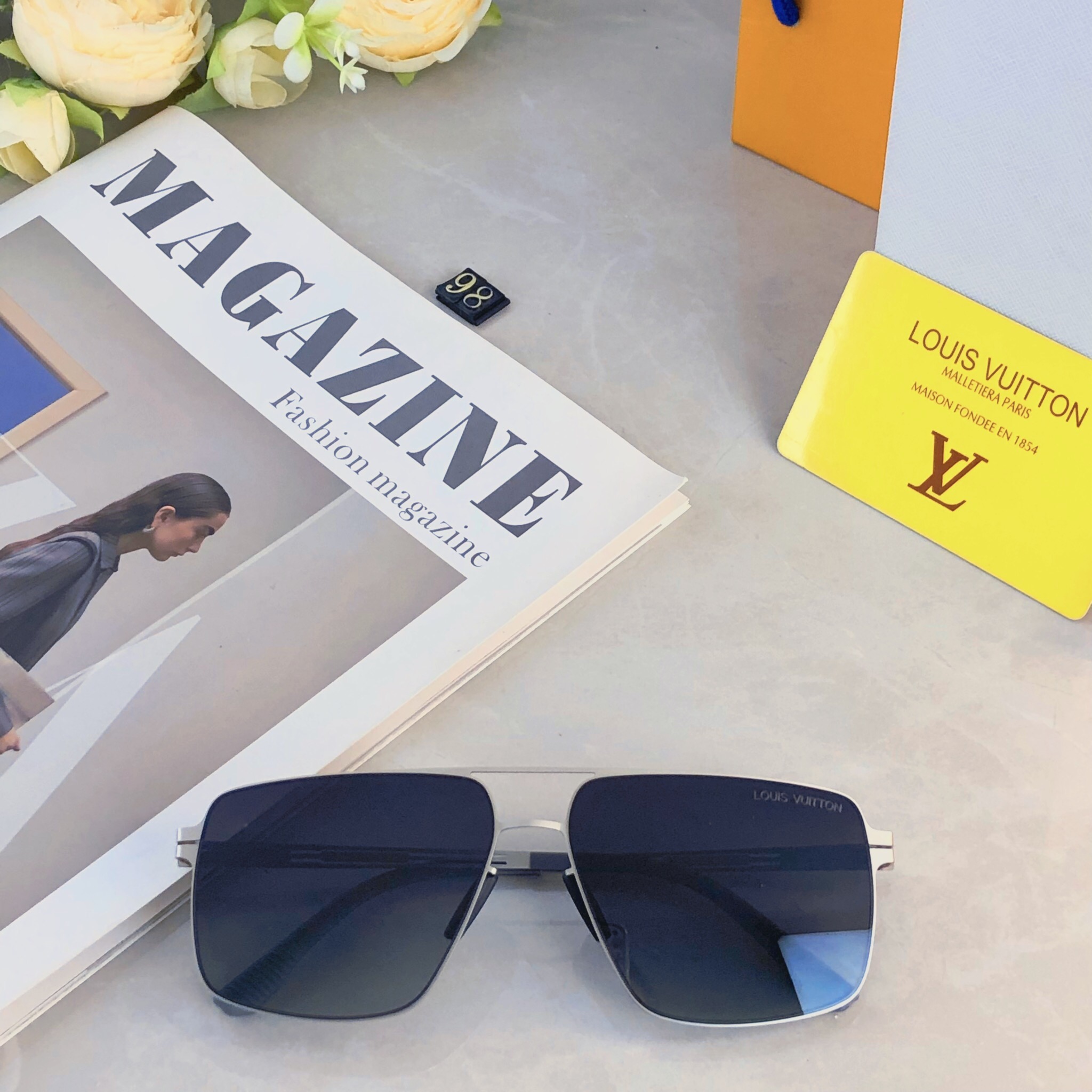 。。Louis vuitto*高清尼龙偏光太阳镜男款高级感驾驶开车专用防晒强光紫外线墨镜