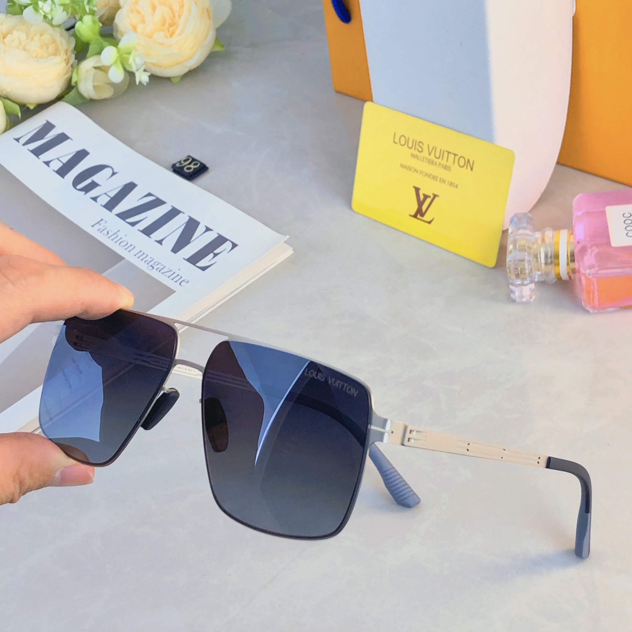 。。Louis vuitto*高清尼龙偏光太阳镜男款高级感驾驶开车专用防晒强光紫外线墨镜