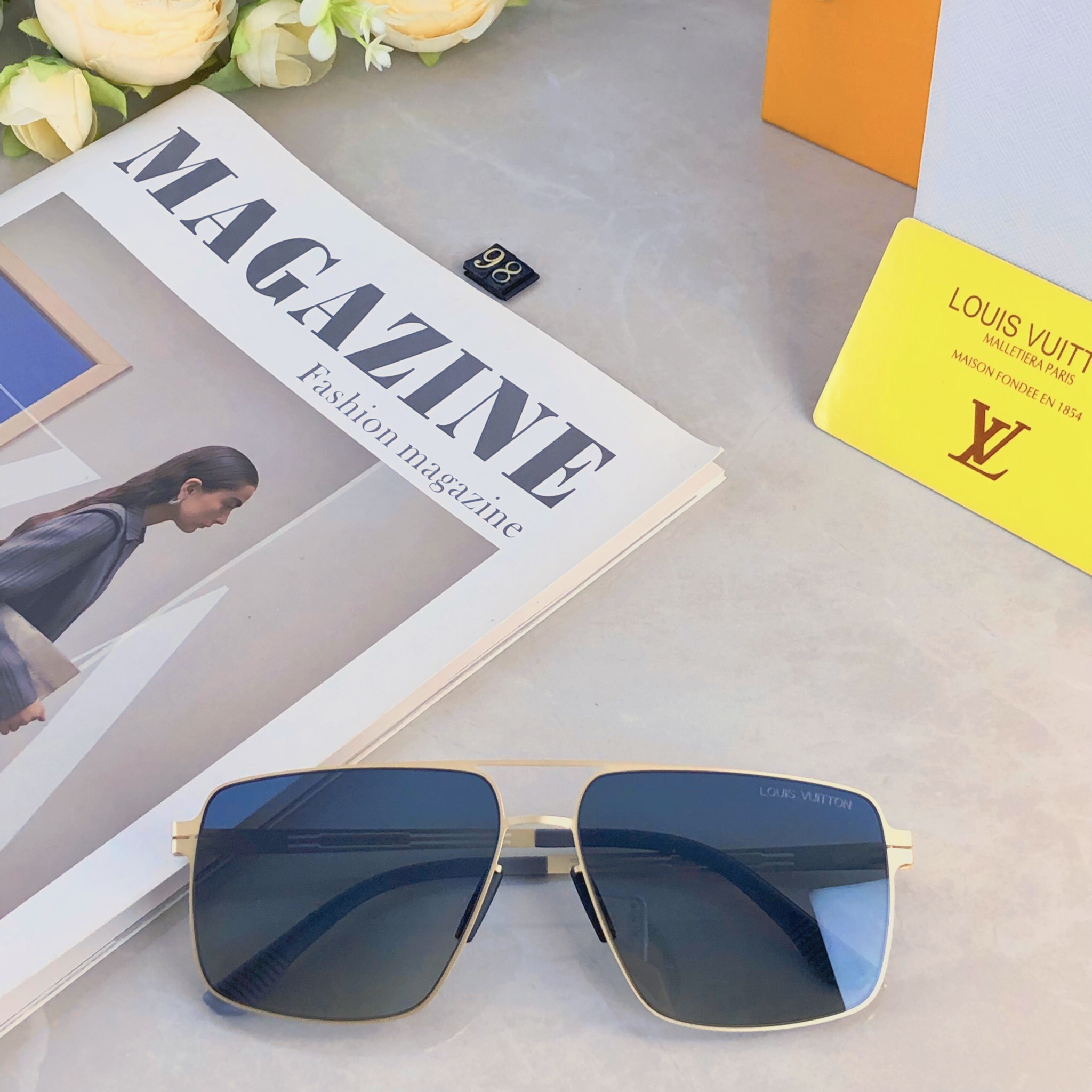 。。Louis vuitto*高清尼龙偏光太阳镜男款高级感驾驶开车专用防晒强光紫外线墨镜
