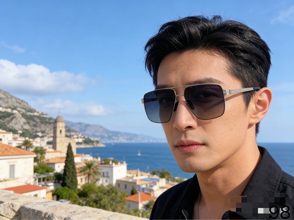 。。Louis vuitto*高清尼龙偏光太阳镜男款高级感驾驶开车专用防晒强光紫外线墨镜