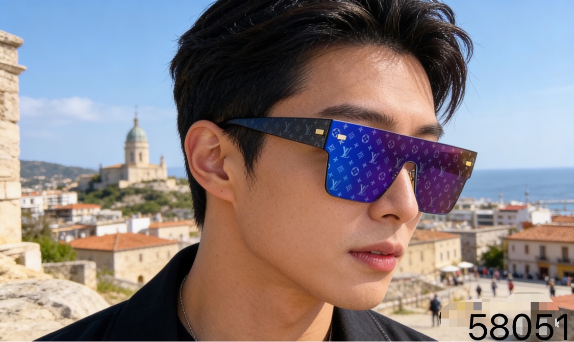 。。Louis vuitto*欧美新款连体护目墨镜网红户外骑行防紫外线太阳镜