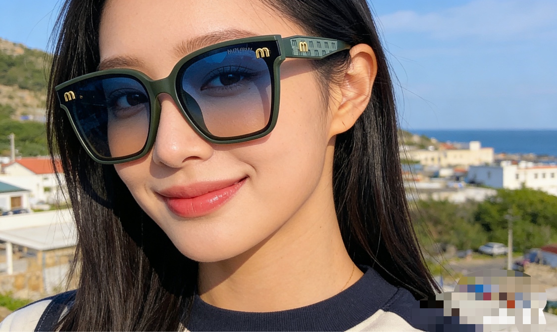 。。miumi*新款方框太阳镜时尚潮流ins墨镜女开车防紫外线网红