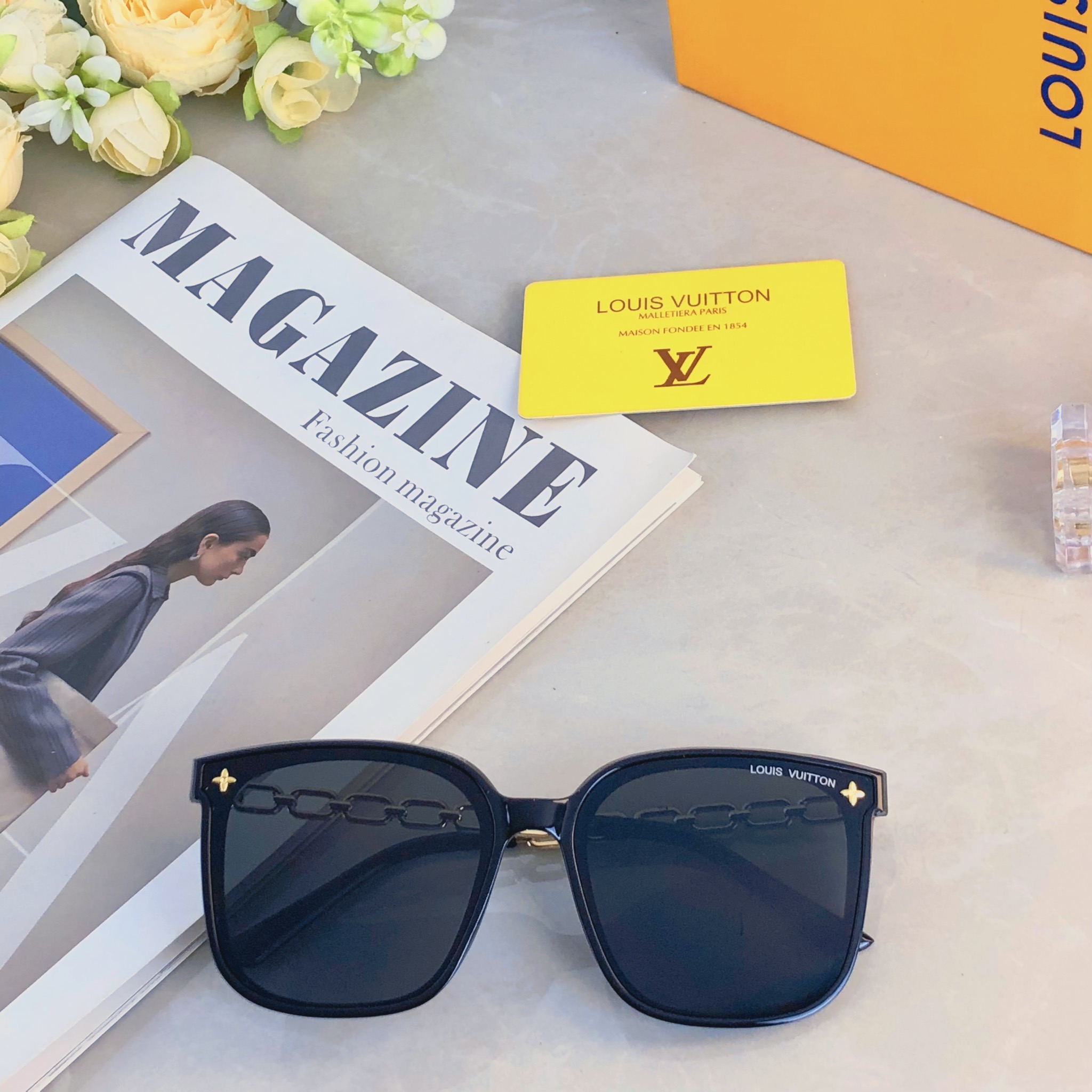 。。Louis vuitto*新款墨镜女高级感ins网红款防晒太阳镜大框圆脸显瘦眼镜潮流