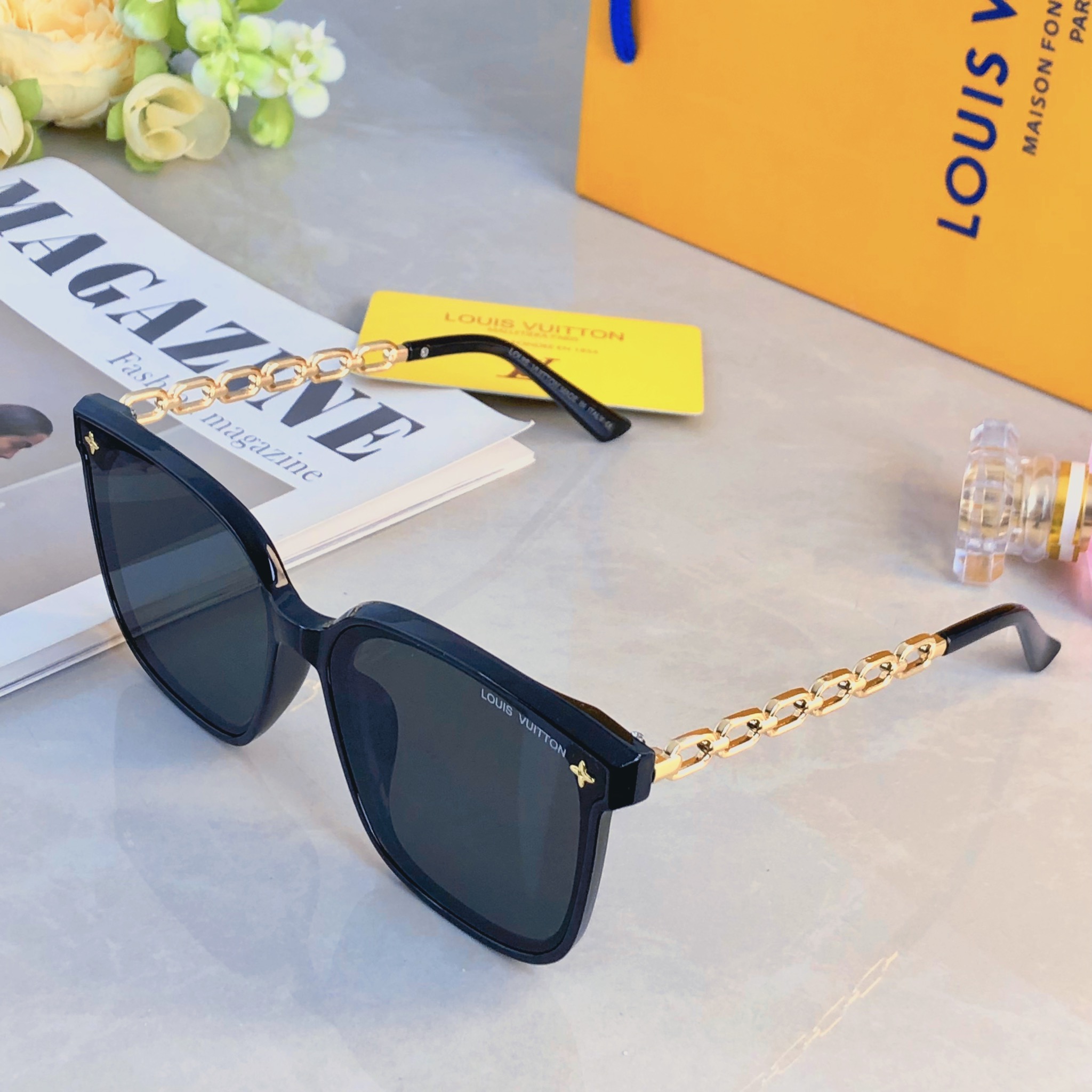 。。Louis vuitto*新款墨镜女高级感ins网红款防晒太阳镜大框圆脸显瘦眼镜潮流