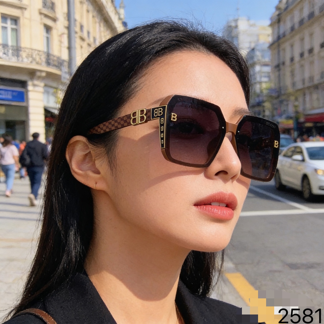 。。Burberr*2026抖音新款大框偏光太阳镜时尚简约男女墨镜网红防紫外线高级感