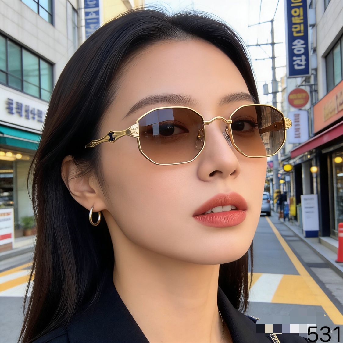 。。Celin*2026新款法式方框金属墨镜女时尚凹造型街拍防紫外线太阳镜