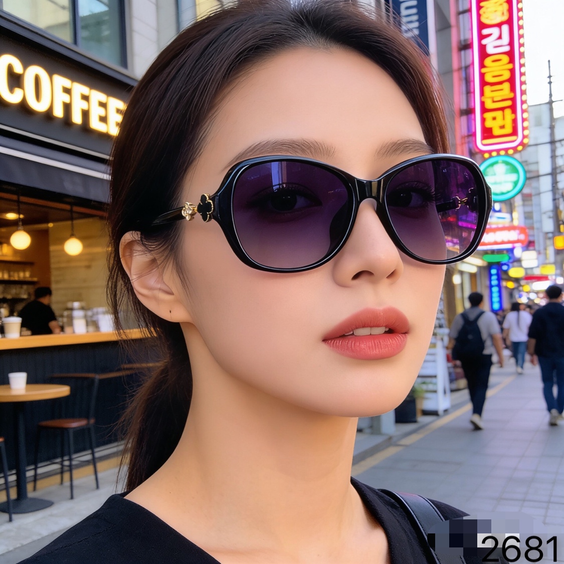 。。Chane*2026新款偏光太阳镜女士镶钻墨镜时尚优雅防紫外线眼镜
