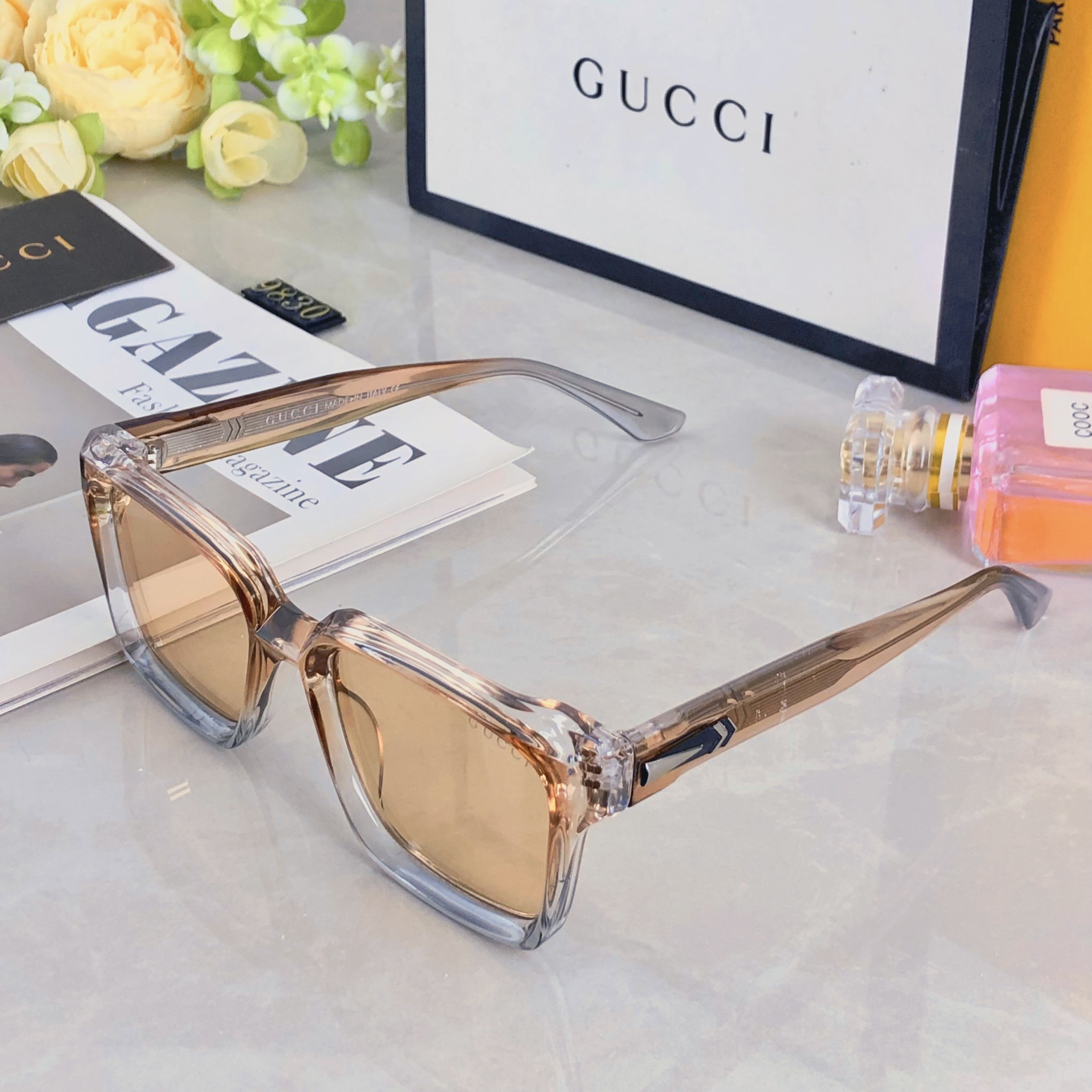 。。Gucc*太阳镜2026男女新潮时尚个性欧美方形旅行街拍墨镜