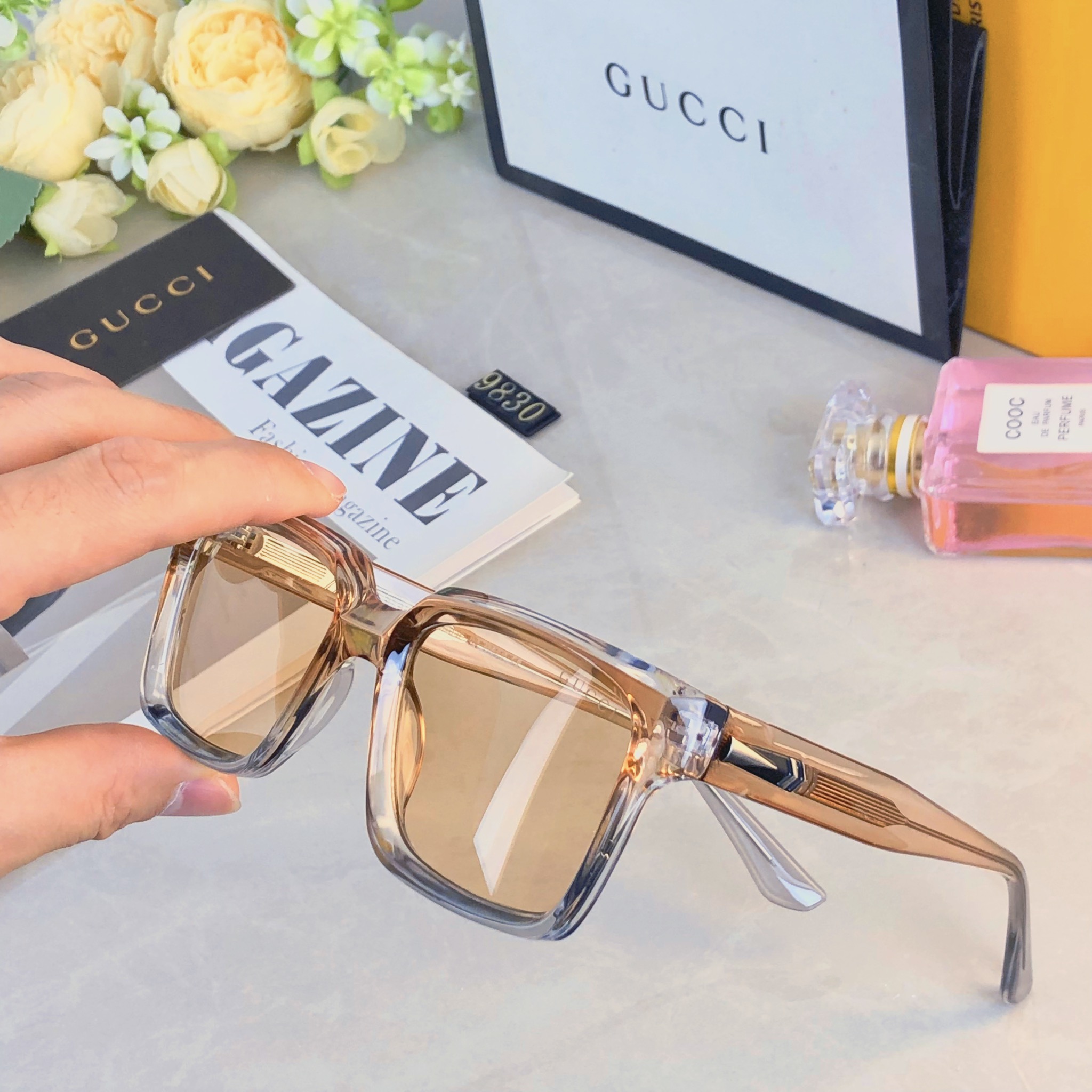 。。Gucc*太阳镜2026男女新潮时尚个性欧美方形旅行街拍墨镜