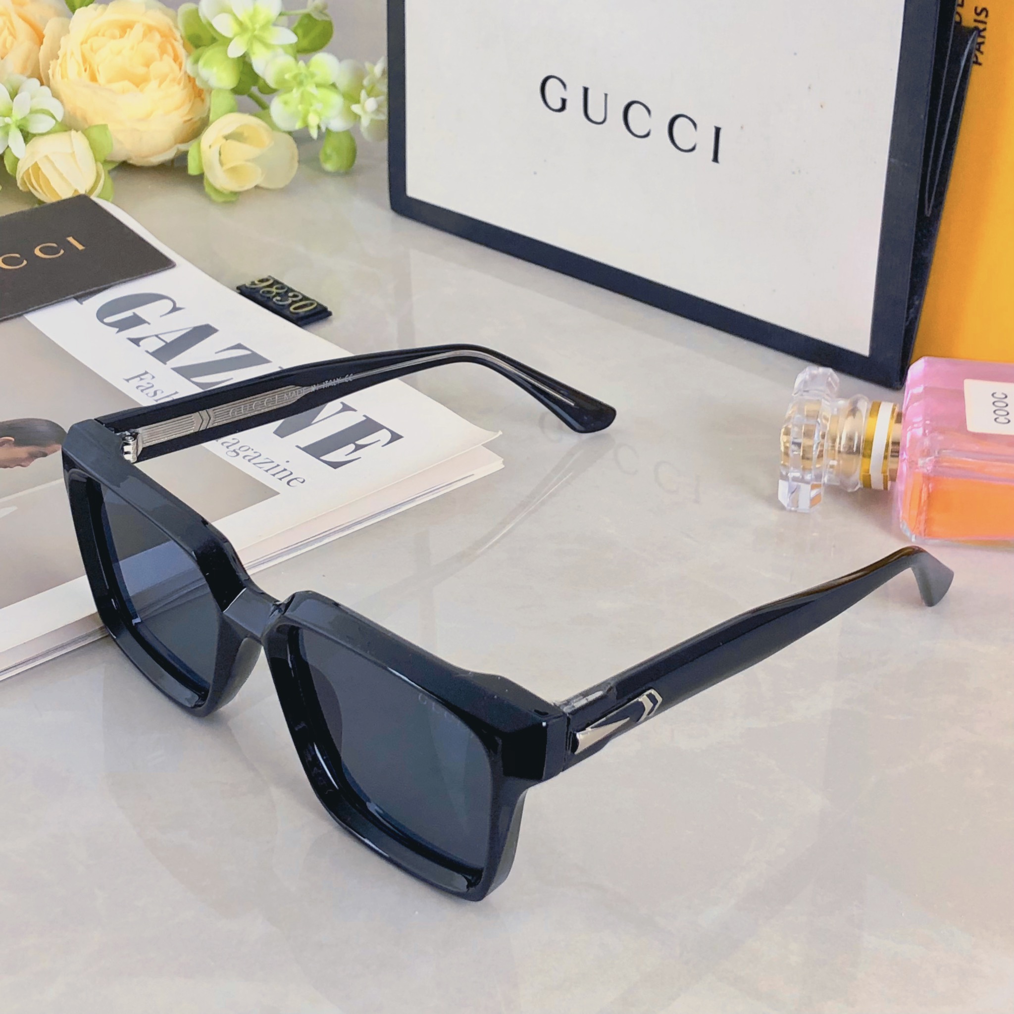 。。Gucc*太阳镜2026男女新潮时尚个性欧美方形旅行街拍墨镜