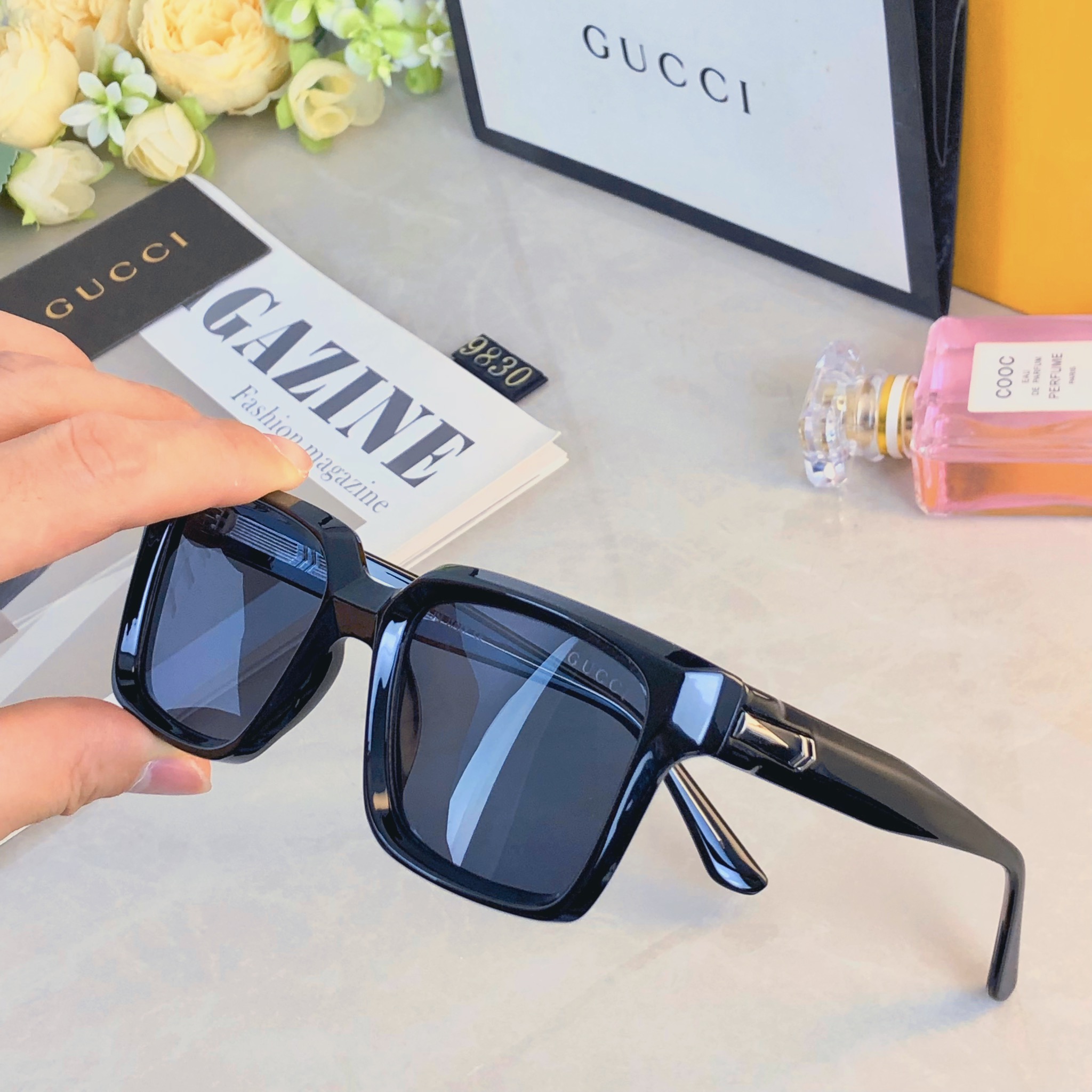 。。Gucc*太阳镜2026男女新潮时尚个性欧美方形旅行街拍墨镜