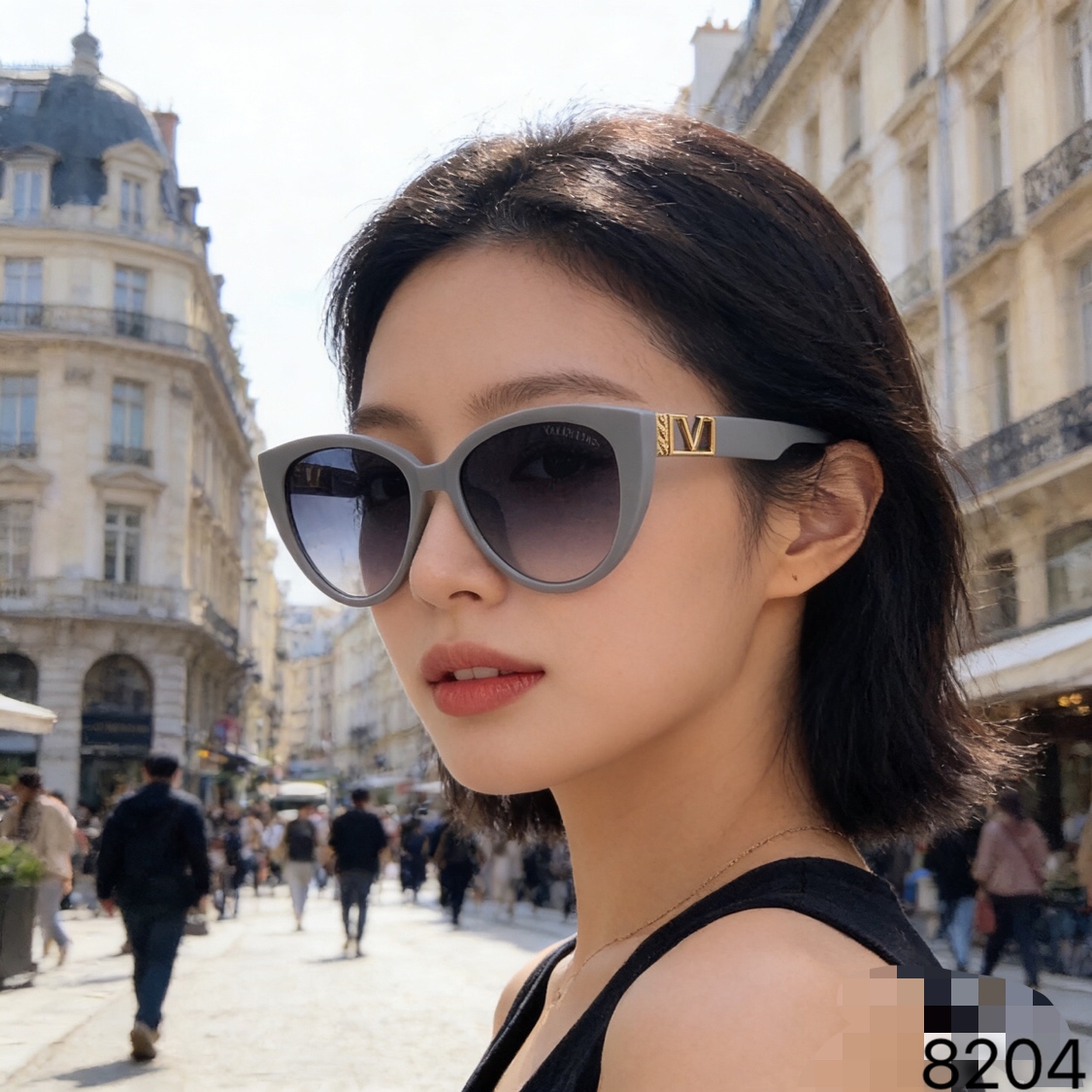 。。美式复古猫眼墨镜女款2026新款高级感拍照凹造型防紫外线太阳眼镜