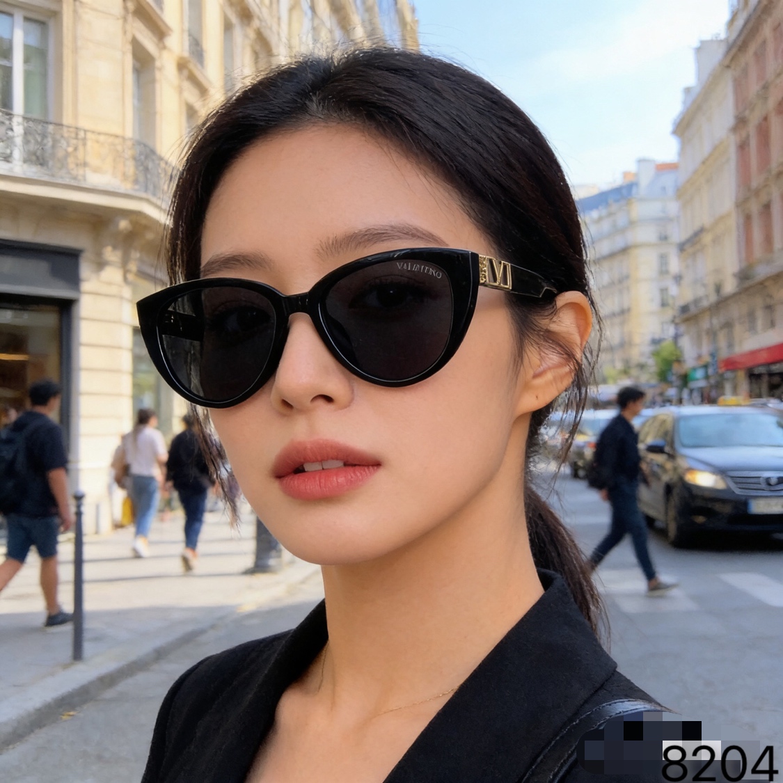 。。美式复古猫眼墨镜女款2026新款高级感拍照凹造型防紫外线太阳眼镜