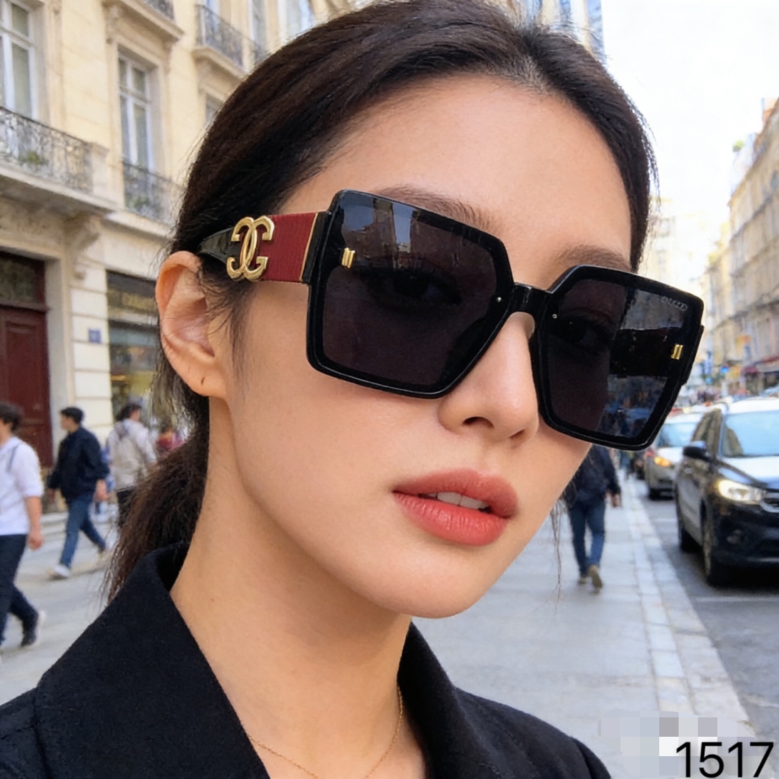 。。Gucc*2026新款大框墨镜女款高级感方圆脸显瘦防紫外线防晒网红太阳眼镜