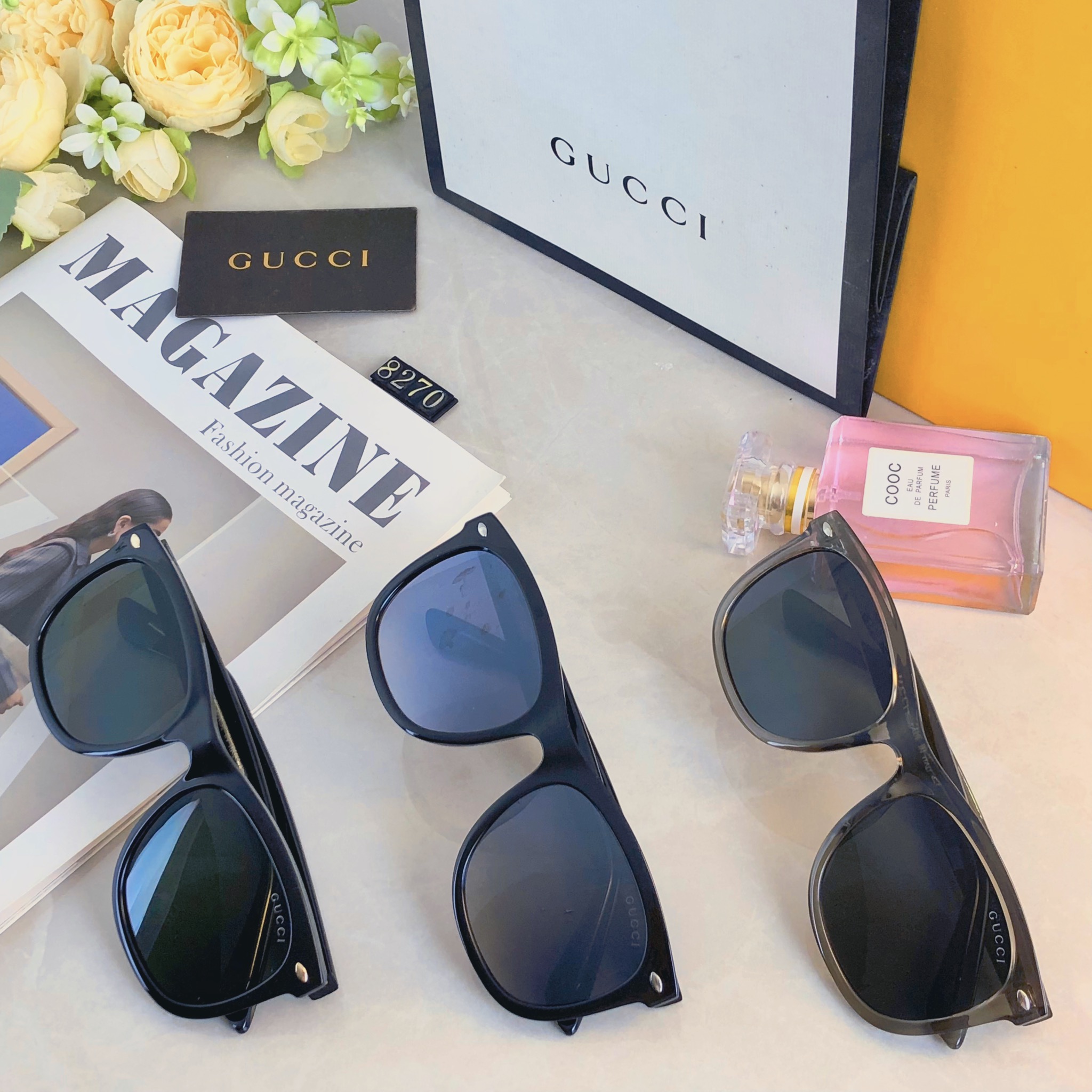 。。Gucc*墨镜男款高级感网红时尚米钉驾驶镜复古个性方形太阳镜女大脸