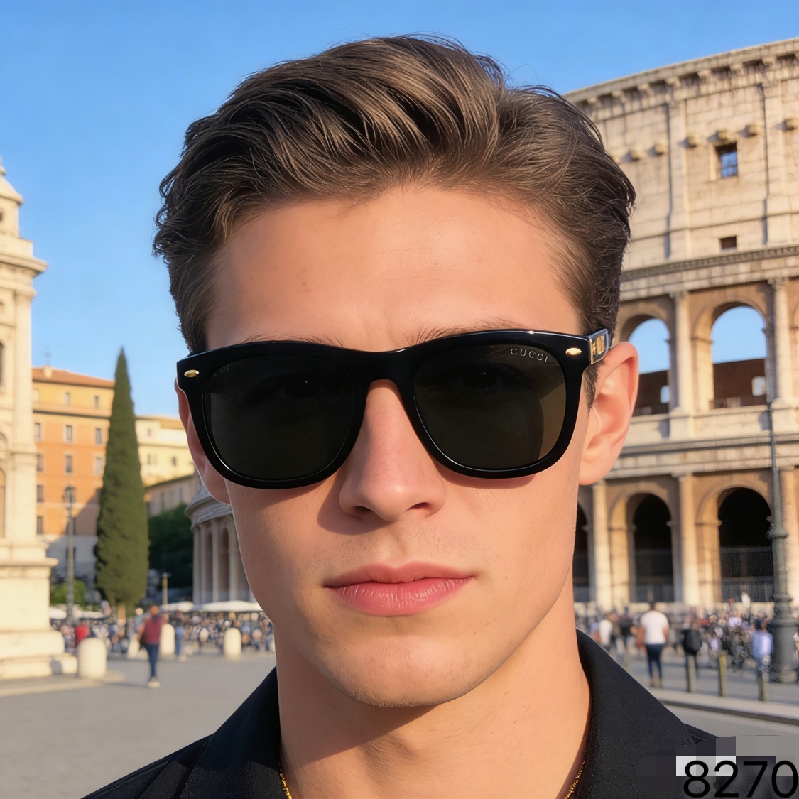 。。Gucc*墨镜男款高级感网红时尚米钉驾驶镜复古个性方形太阳镜女大脸