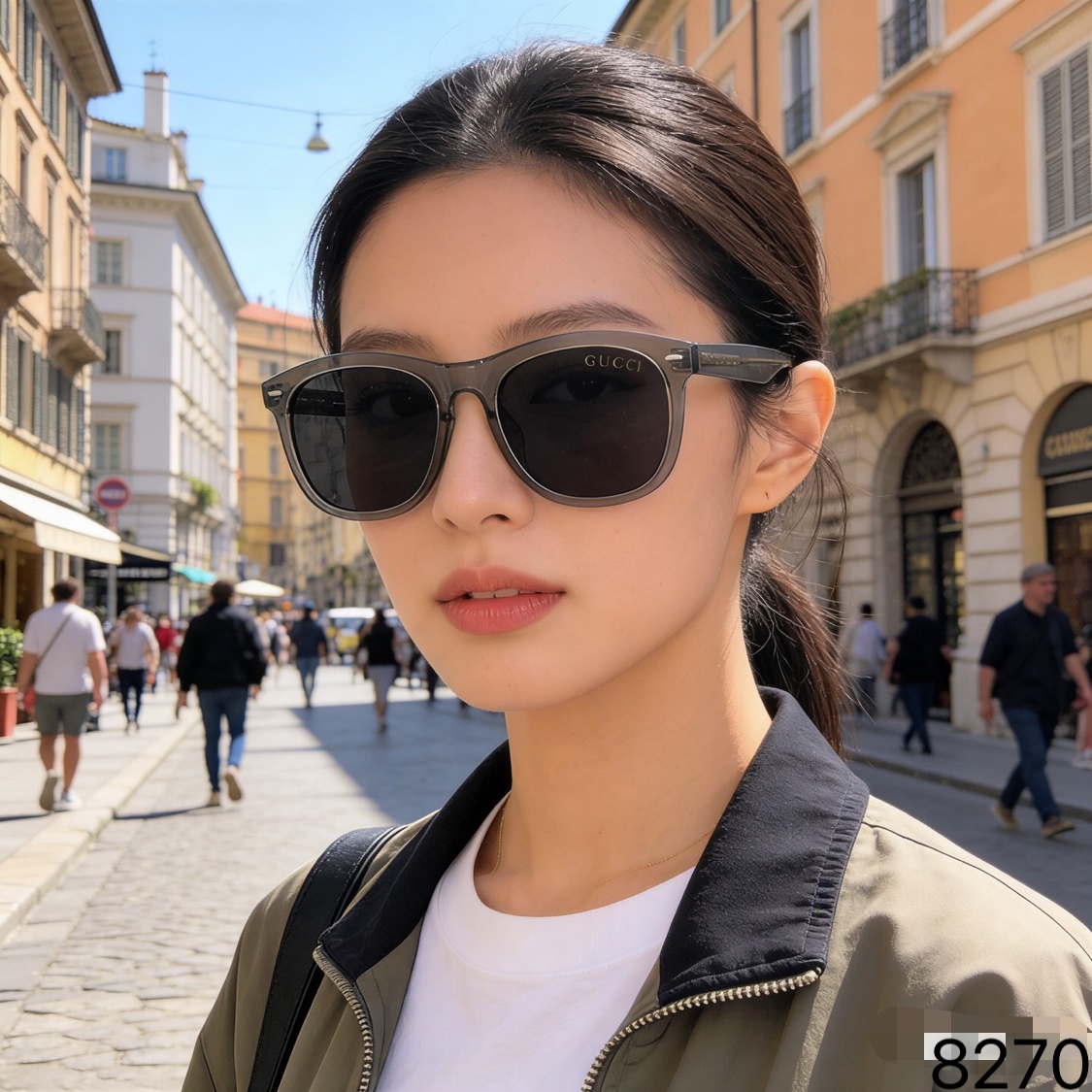 。。Gucc*墨镜男款高级感网红时尚米钉驾驶镜复古个性方形太阳镜女大脸