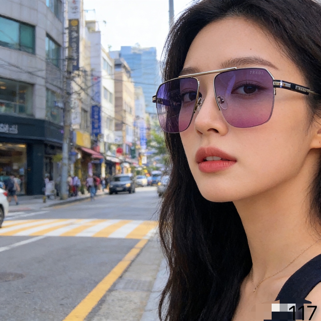 。。Prad*轻奢感时尚多边形墨镜金属欧美休闲度假太阳眼镜聚会