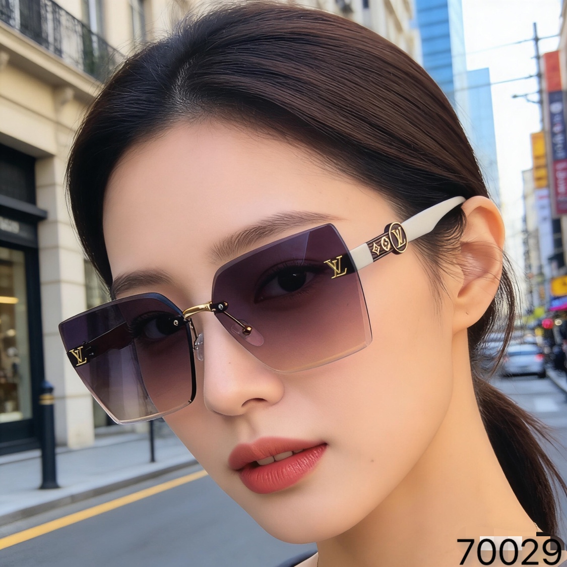 。。Louis vuitto*大牌轻奢墨镜女防紫外线气质大框百搭大脸显瘦太阳镜开车遮阳眼镜