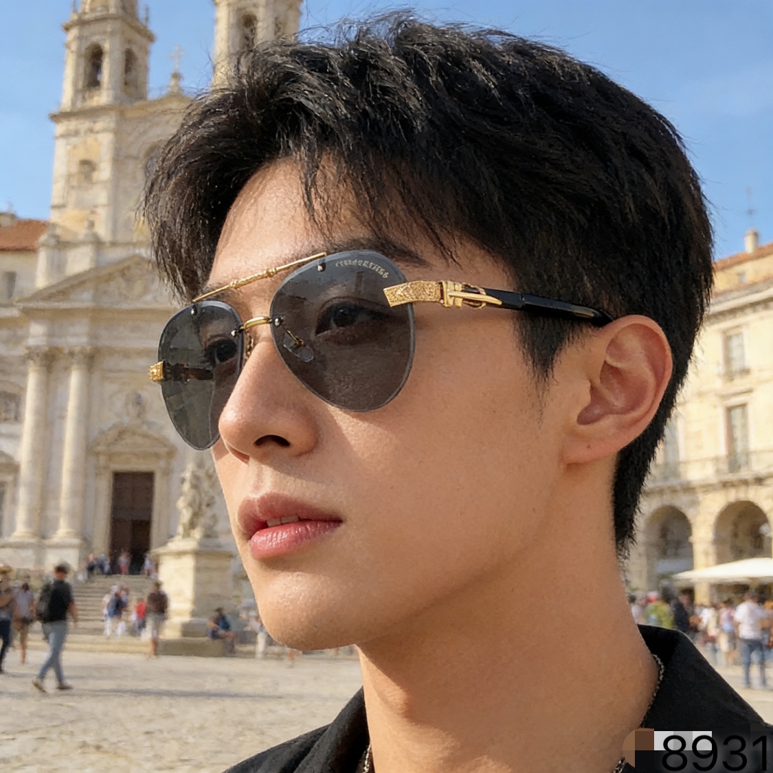 NO:766297,New rimless toad mirror with large face, high-end retro trendy sunglasses, outdoor sun protection sunshade sunglasses, sunglasses, glasses19860909新款无框蛤蟆镜大脸高档复古潮墨镜户外防晒遮阳太阳眼镜眼镜墨镜太阳镜,眼镜,glasses