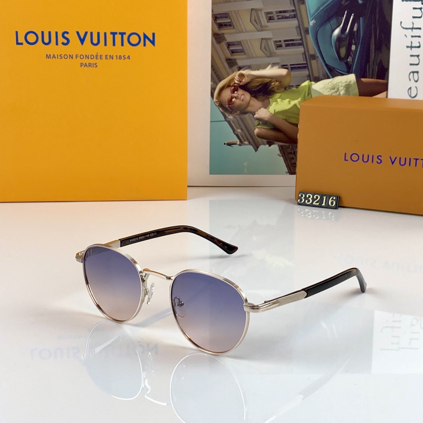。。Louis vuitto*轻奢金属细框椭圆墨镜尼龙防晒高级感防紫外线太阳镜潮