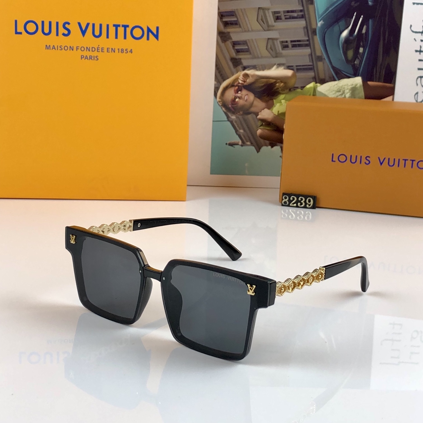 。。Louis vuitto*2026新款方框抄片高级感休闲时尚墨镜女防紫外线太阳镜酷飒