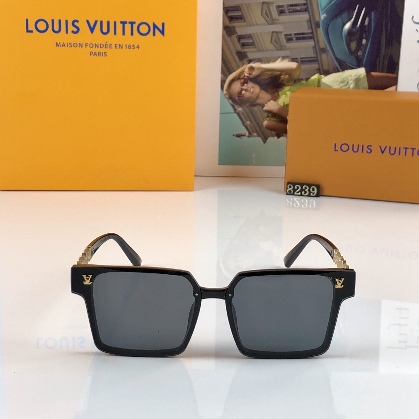 。。Louis vuitto*2026新款方框抄片高级感休闲时尚墨镜女防紫外线太阳镜酷飒