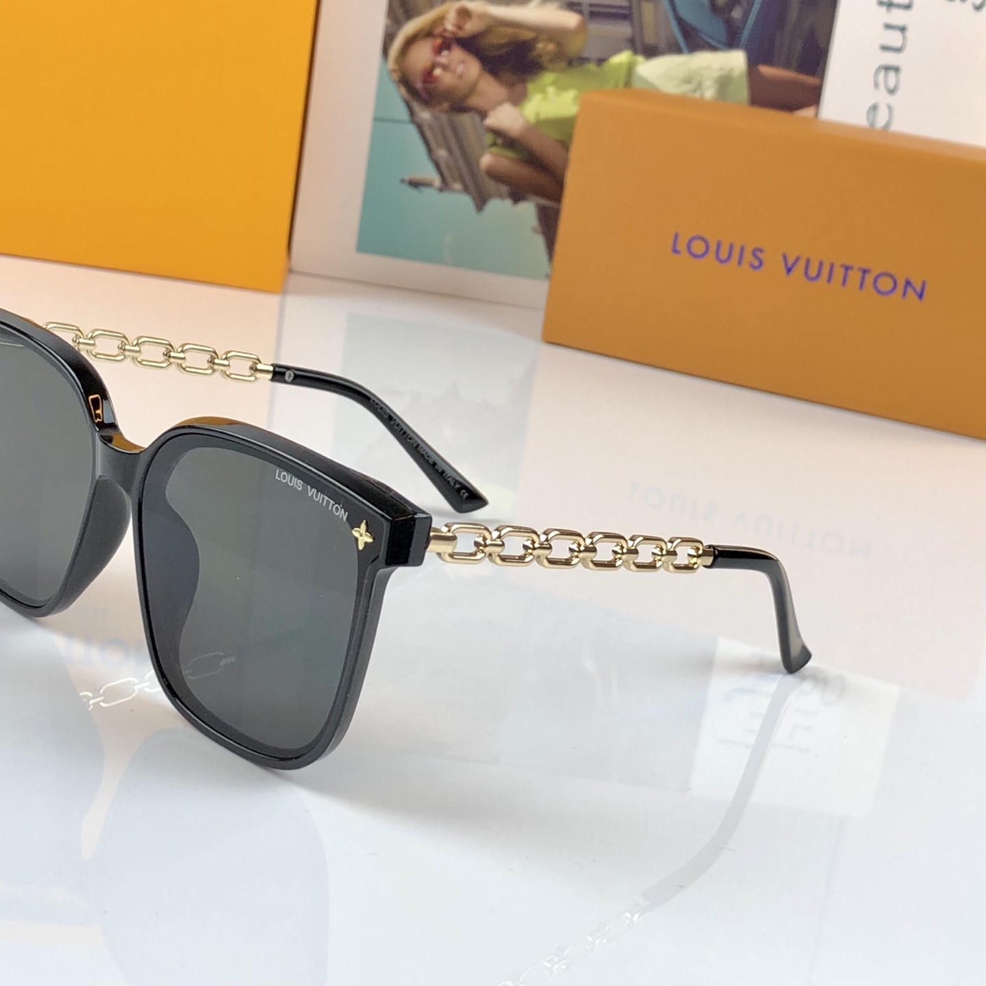 。。Louis vuitto*新款墨镜女高级感ins网红款防晒太阳镜大框圆脸显瘦眼镜