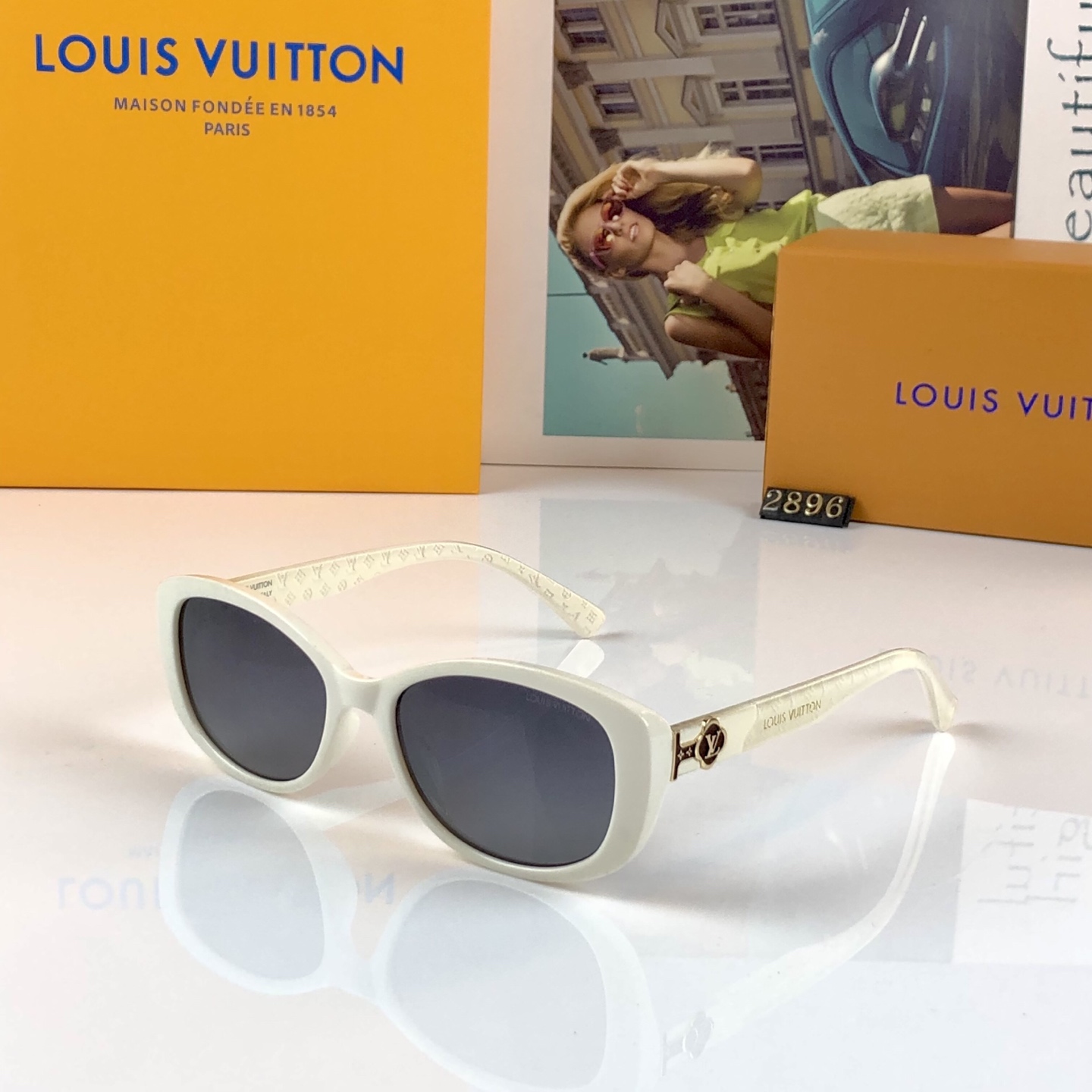 。。Louis vuitto*欧美复古时髦小框猫眼墨镜女潮高级感圆脸显瘦太阳眼镜