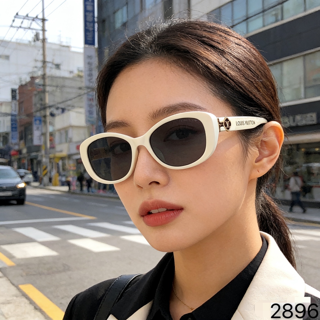 。。Louis vuitto*欧美复古时髦小框猫眼墨镜女潮高级感圆脸显瘦太阳眼镜