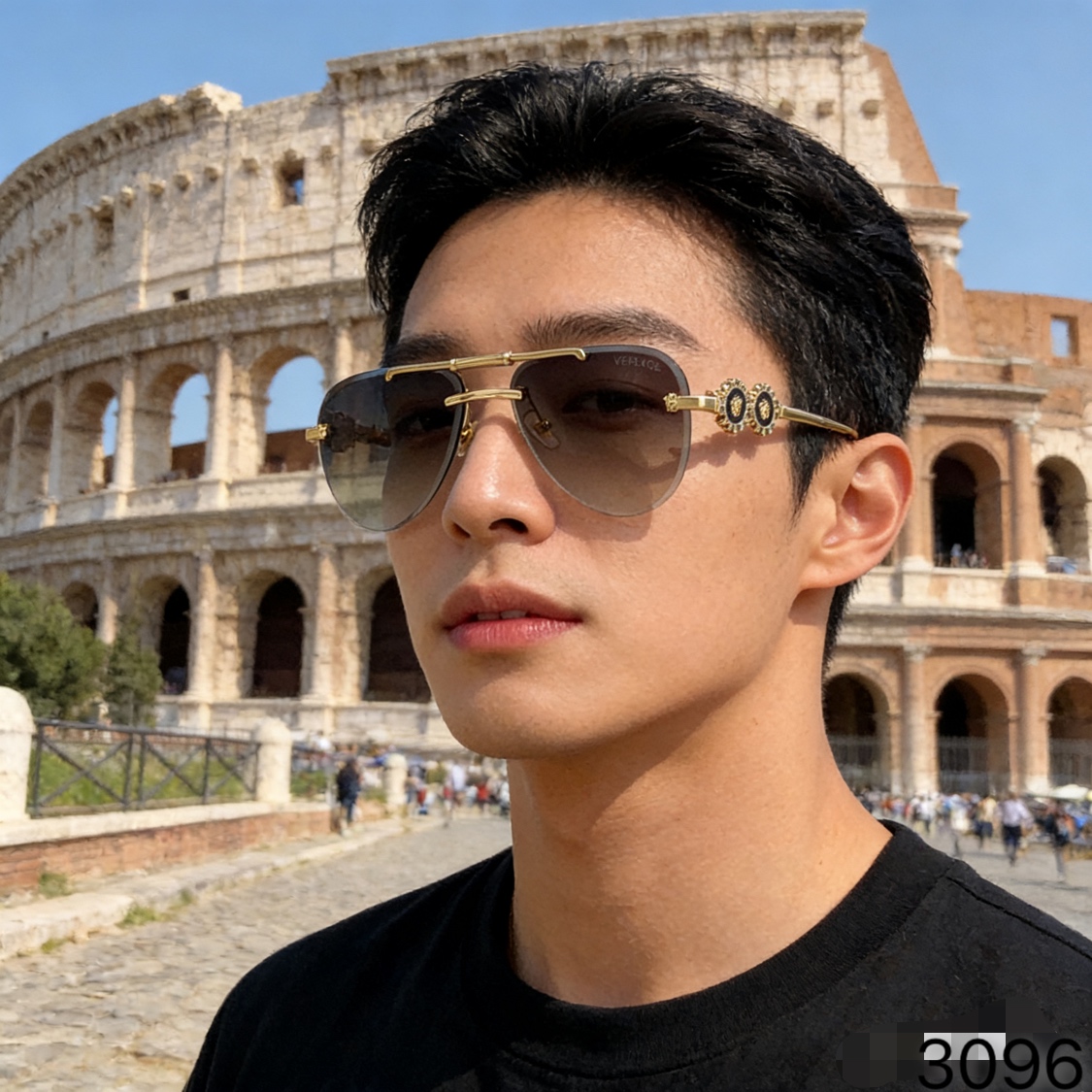 NO:766345,Versac* Internet celebrity frameless metal sunglasses, fashionable and personalized street photography, concave shape sunglasses, men's and women's glasses, sunglasses, sunglasses, glasses, versace19860909Versac*网红无框金属太阳镜时尚个性街拍凹造型遮阳墨镜男女眼镜墨镜太阳镜,眼镜,versace,glasses