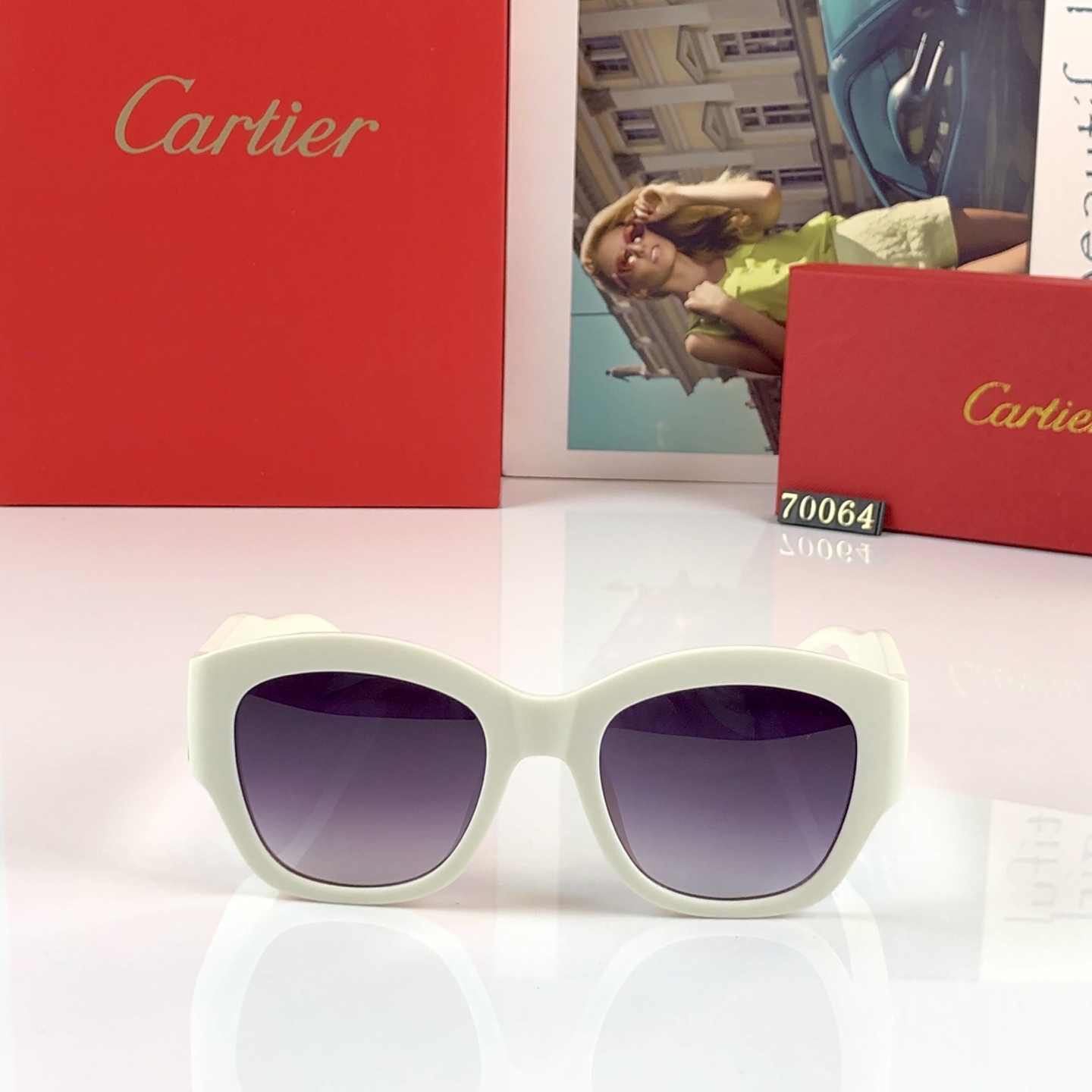 。。Cartie*2026新款欧美风猫眼太阳眼镜潮凹造型街拍高级感黑超墨镜