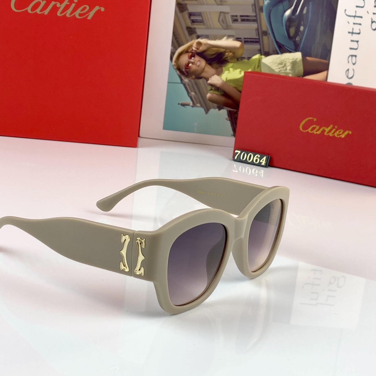 。。Cartie*2026新款欧美风猫眼太阳眼镜潮凹造型街拍高级感黑超墨镜