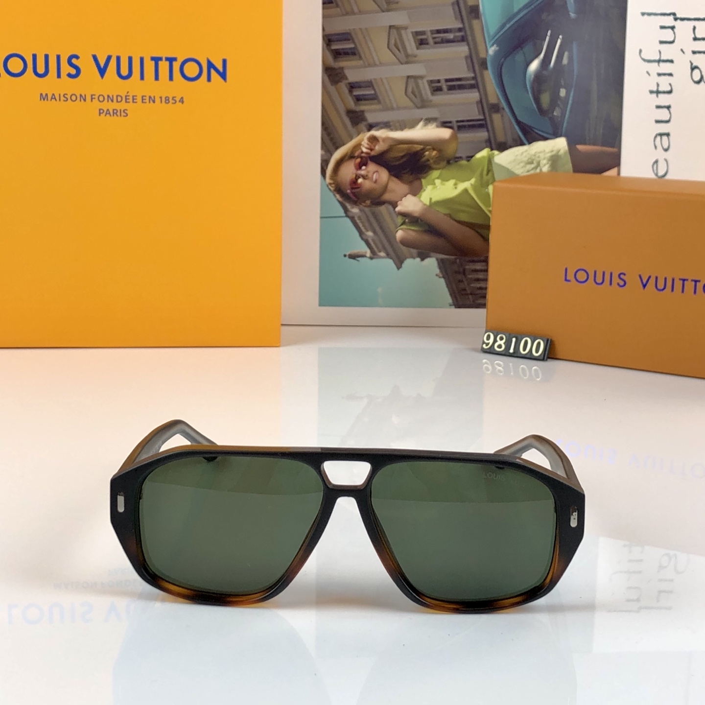 。。Louis vuitto*时尚欧美风ins同款蛤蟆太阳镜个性时尚墨镜潮