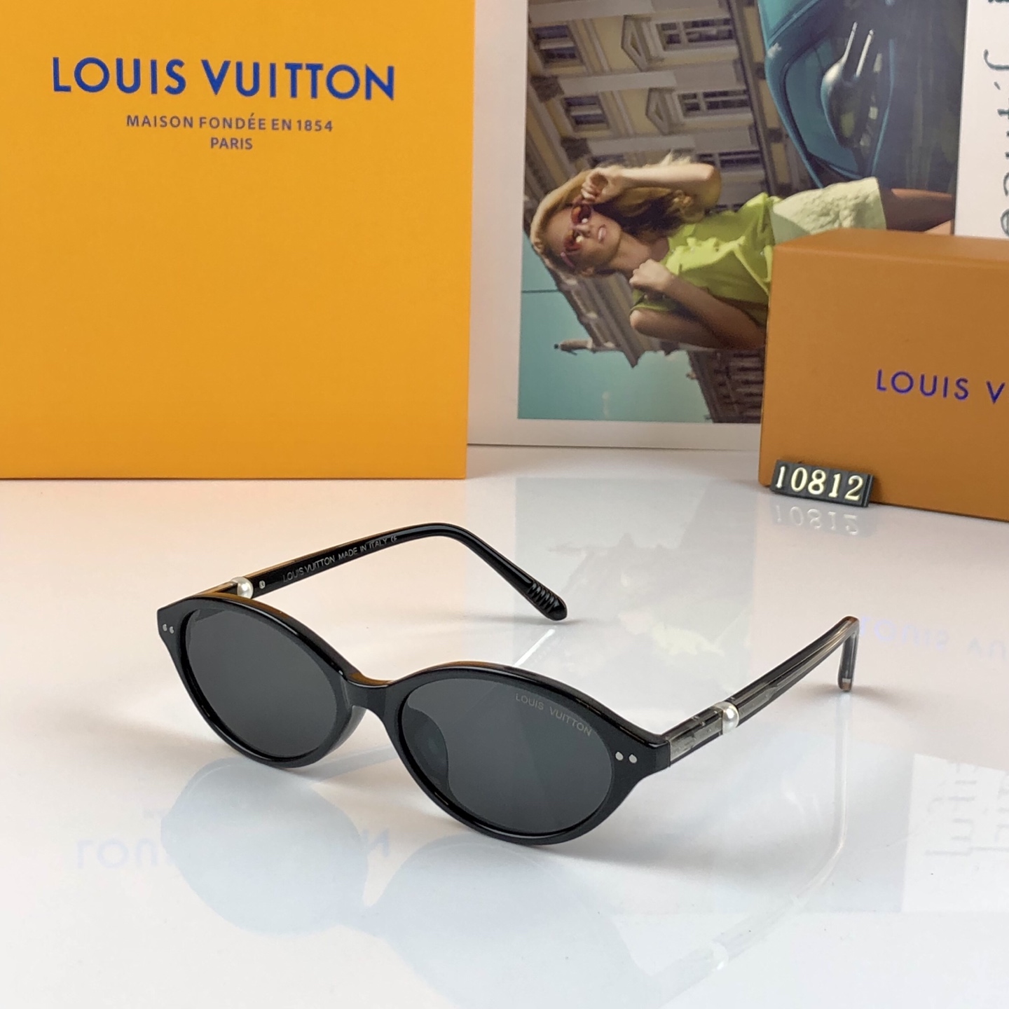 。。Louis vuitto*2026新款韩系玳瑁色书呆子墨镜女高级感防紫外线复古太阳眼镜